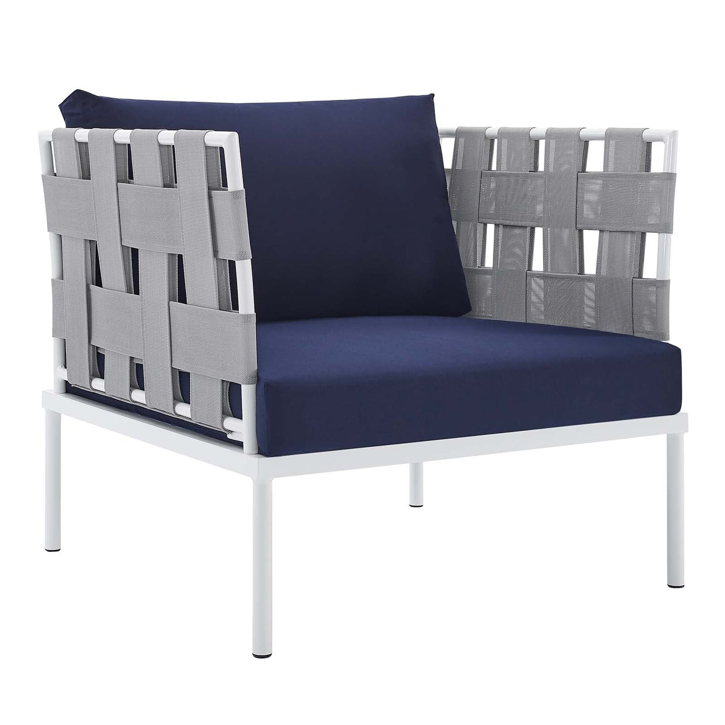 Harmony 3-Piece Sunbrella¨ Outdoor Patio Aluminum Seating Set by Modway