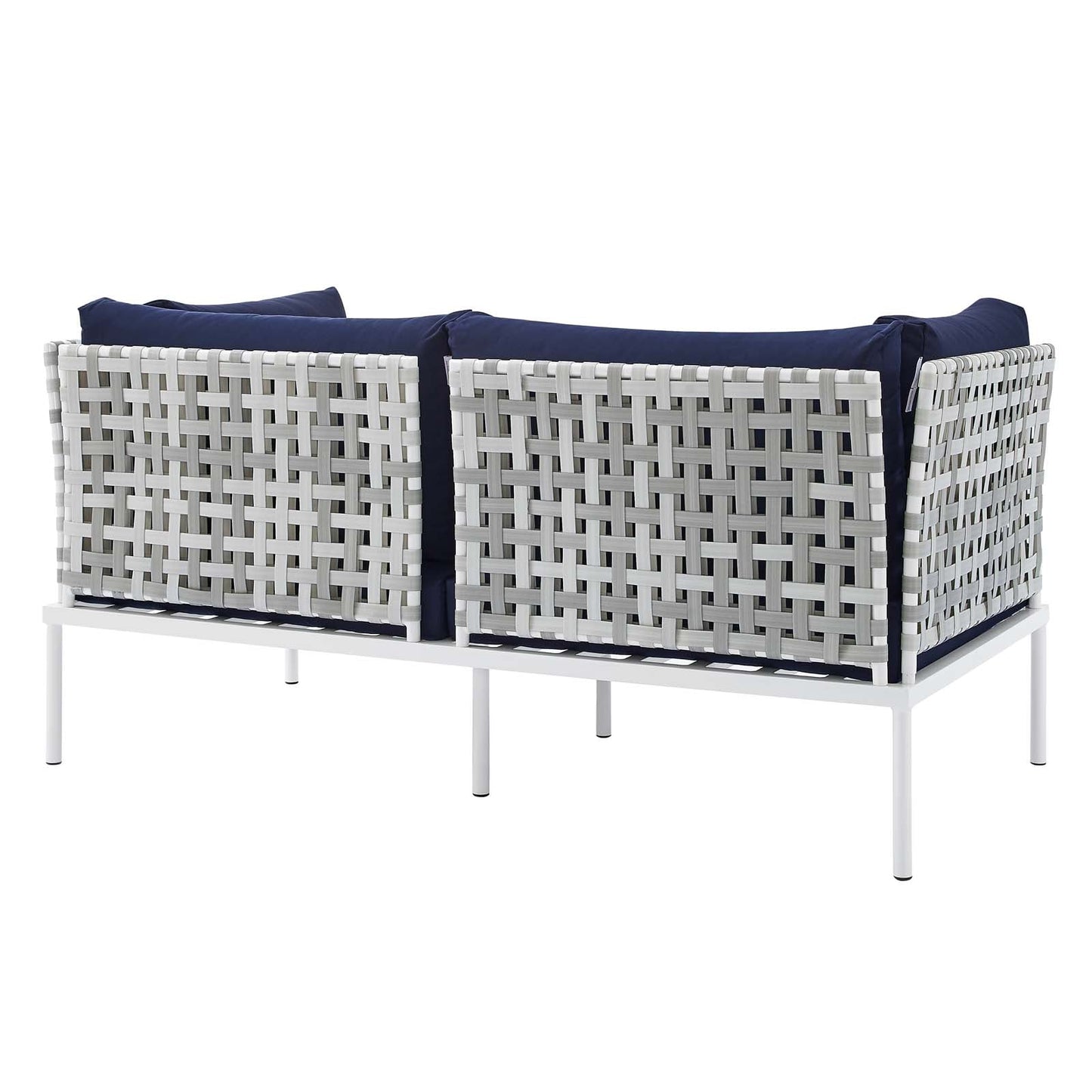 Harmony 4-Piece Sunbrella¨ Basket Weave Outdoor Patio Aluminum Seating Set by Modway