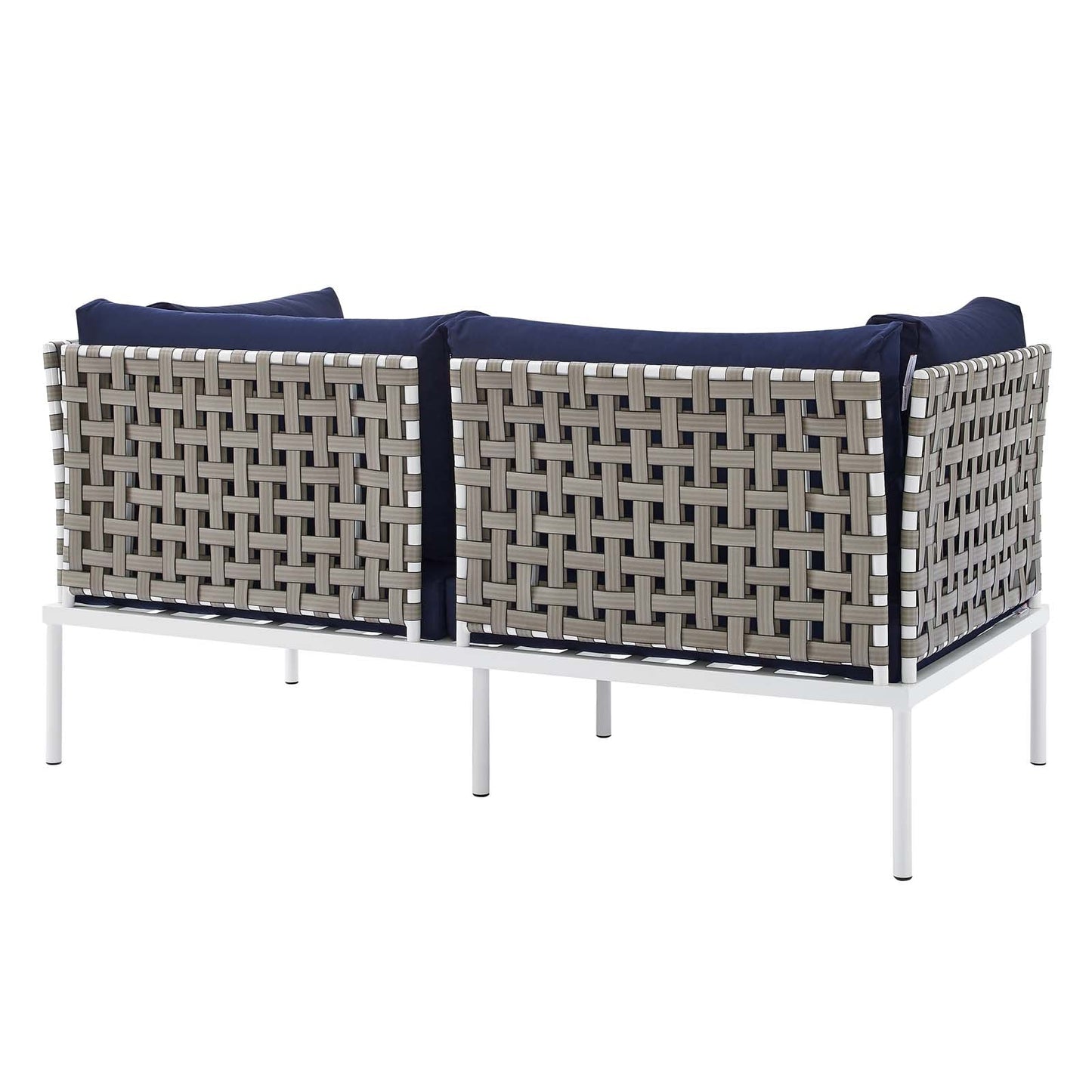 Harmony 4-Piece Sunbrella¨ Basket Weave Outdoor Patio Aluminum Seating Set by Modway