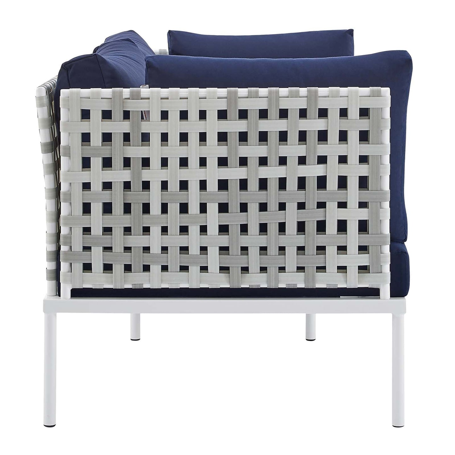 Harmony 5-Piece Sunbrella¨ Basket Weave Outdoor Patio Aluminum Seating Set by Modway