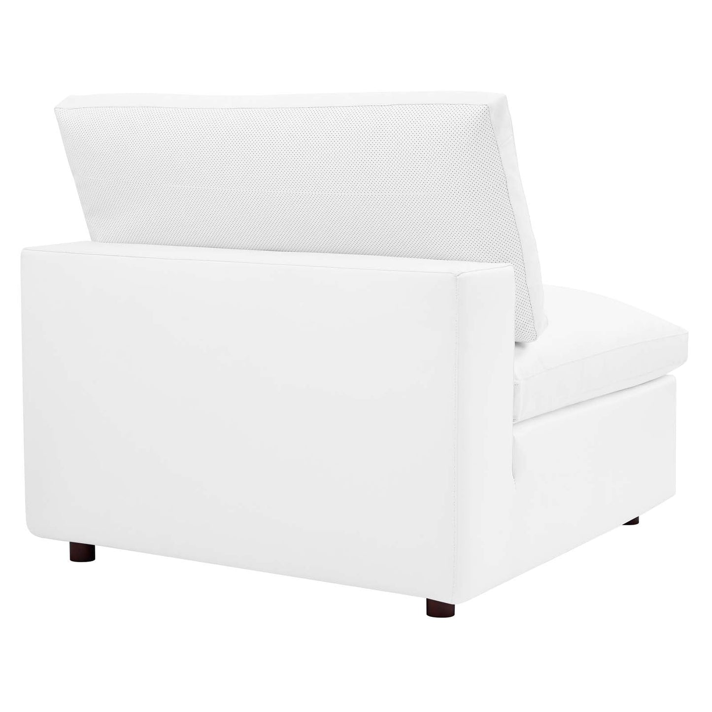 Commix Down Filled Overstuffed Vegan Leather Armless Chair by Modway