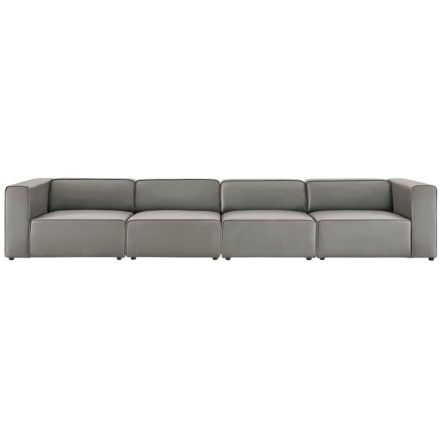Mingle 4-Piece Vegan Leather Sectional Sofa by Modway