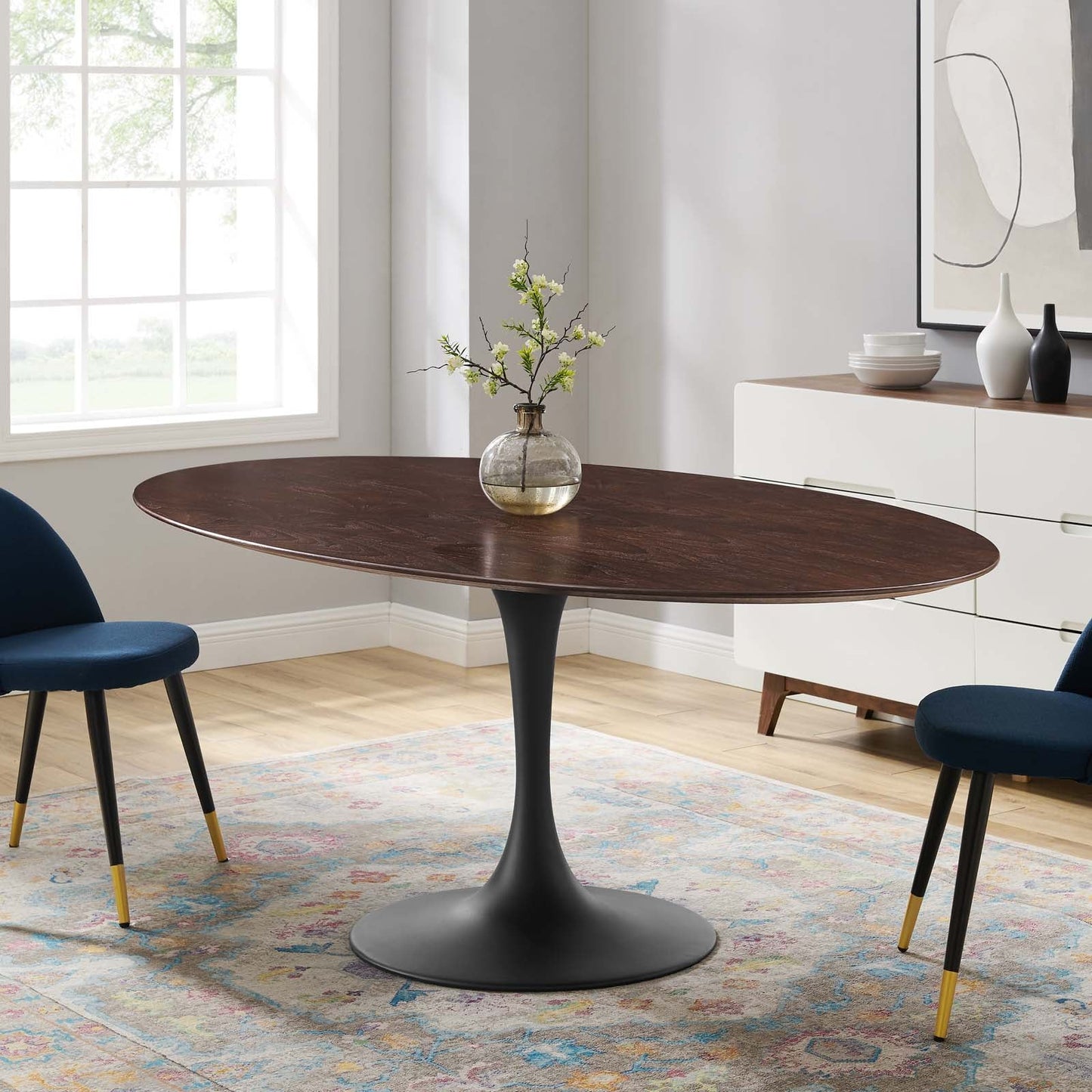 Lippa 78" Oval Wood Dining Table by Modway