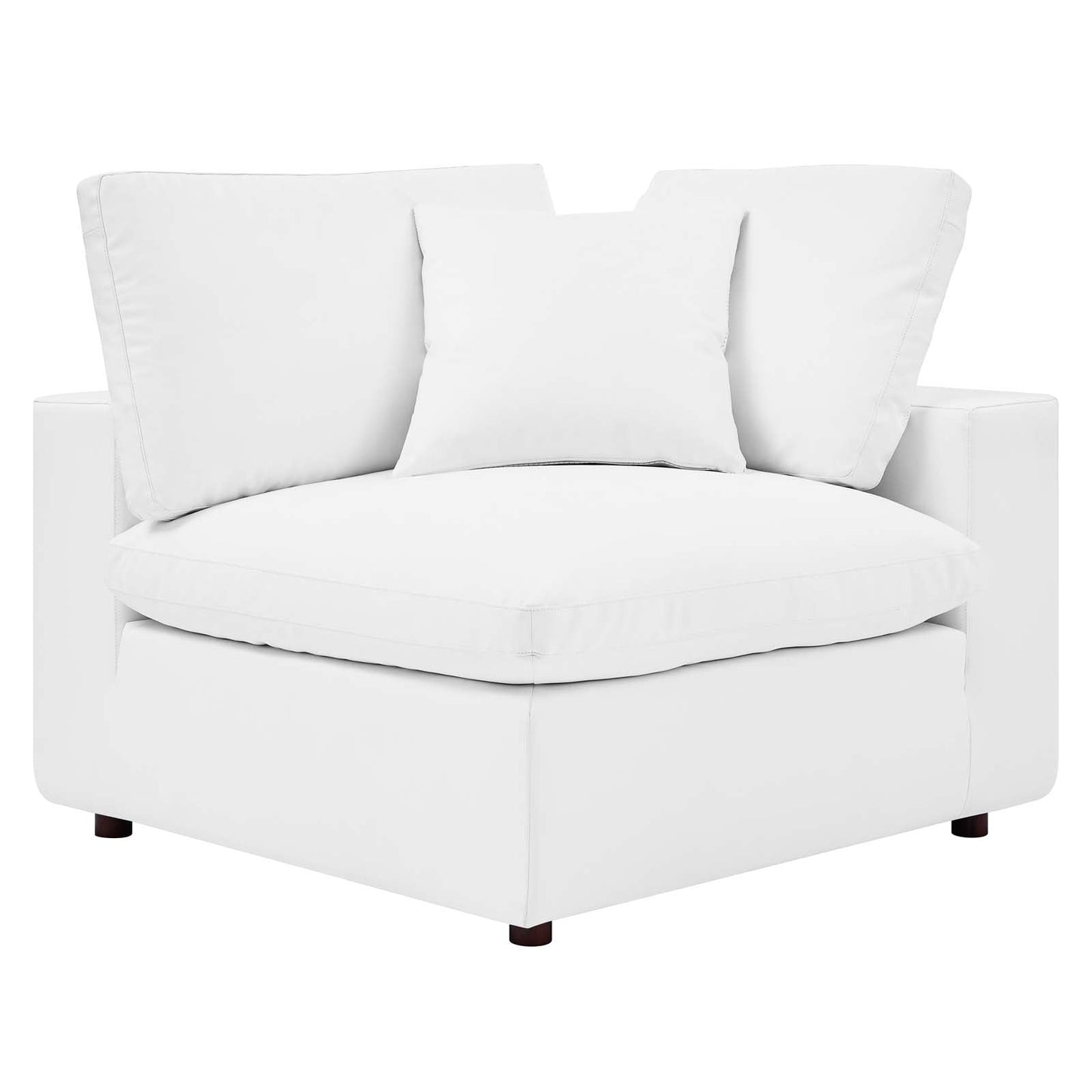 Commix Down Filled Overstuffed Vegan Leather Loveseat by Modway