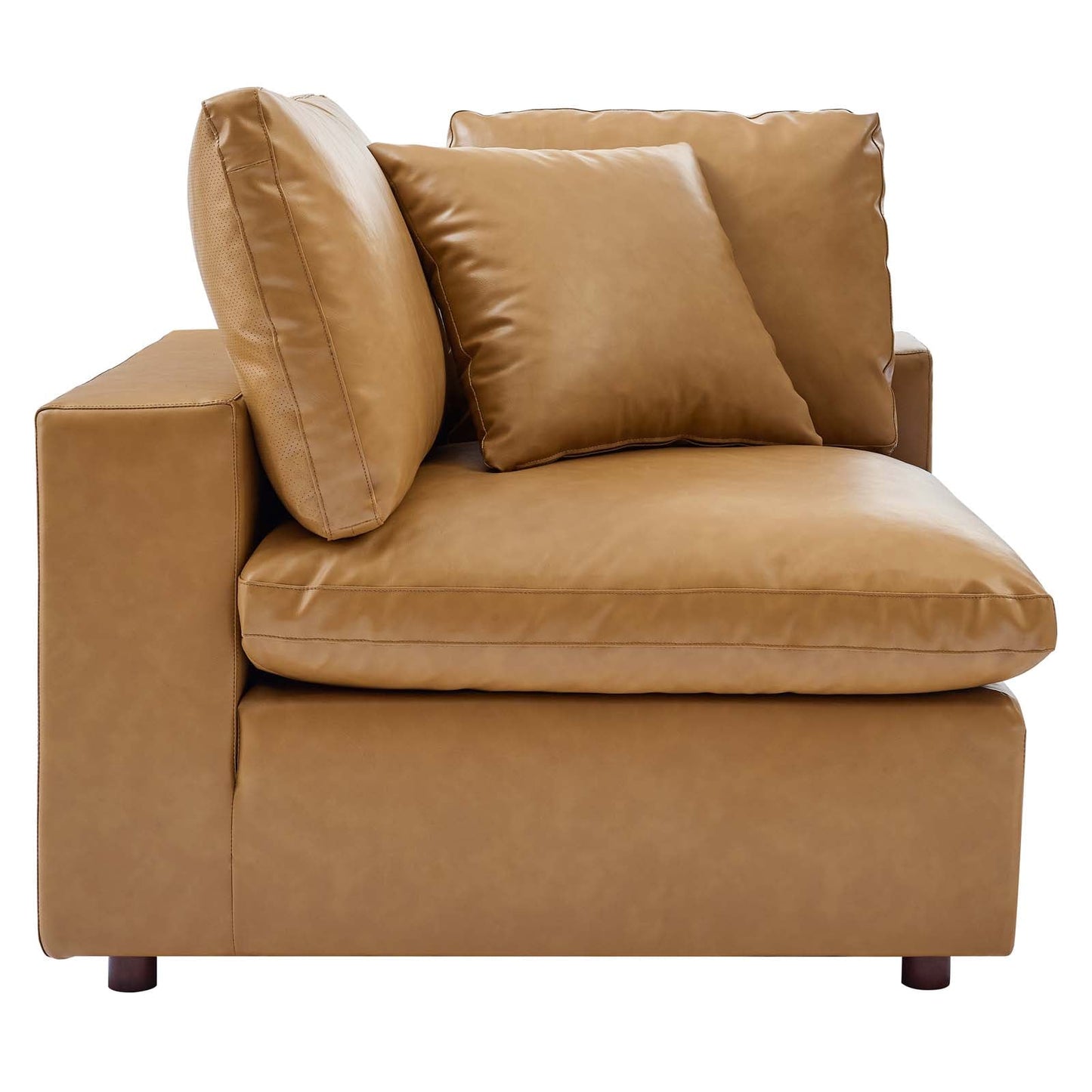 Commix 5-Piece Down Filled Overstuffed Vegan Leather Sectional Sofa by Modway