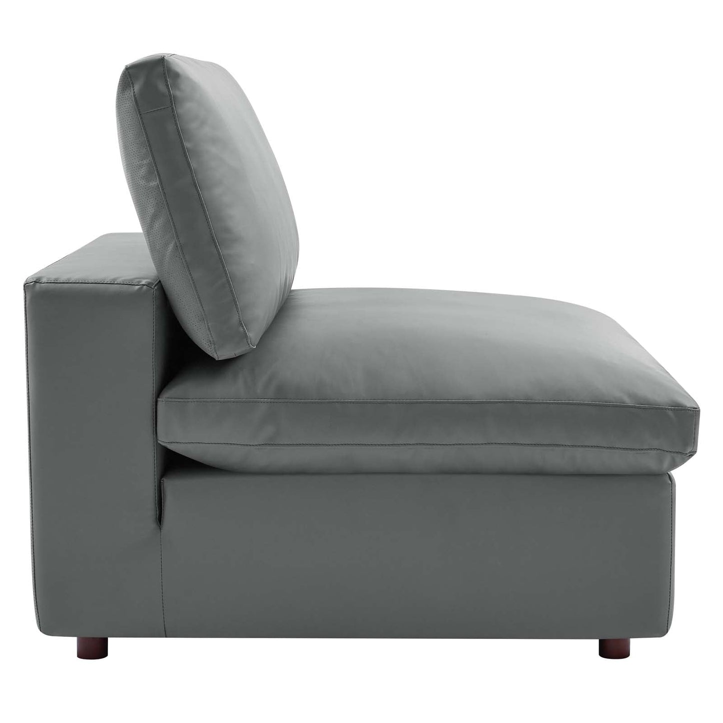 Commix 6-Piece Down Filled Overstuffed Vegan Leather Sectional Sofa by Modway