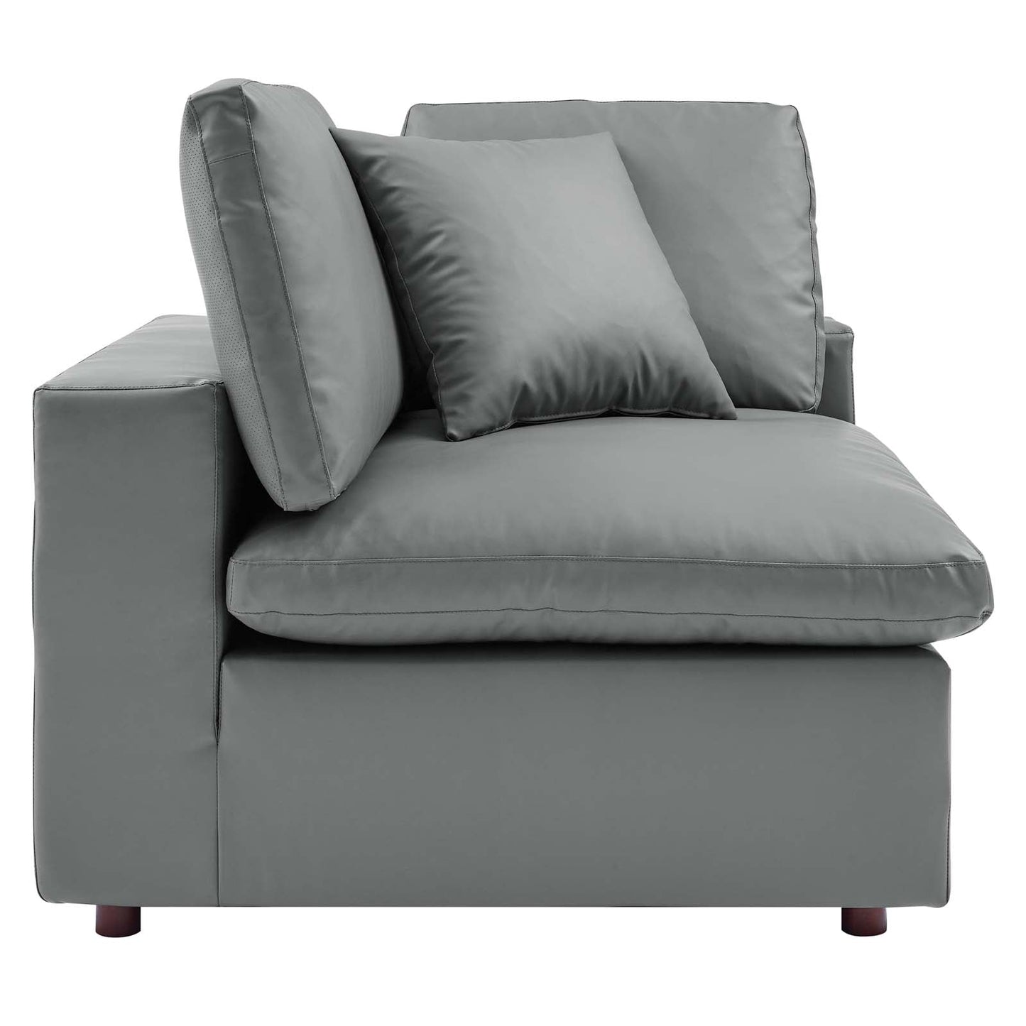Commix 6-Piece Down Filled Overstuffed Vegan Leather Sectional Sofa by Modway