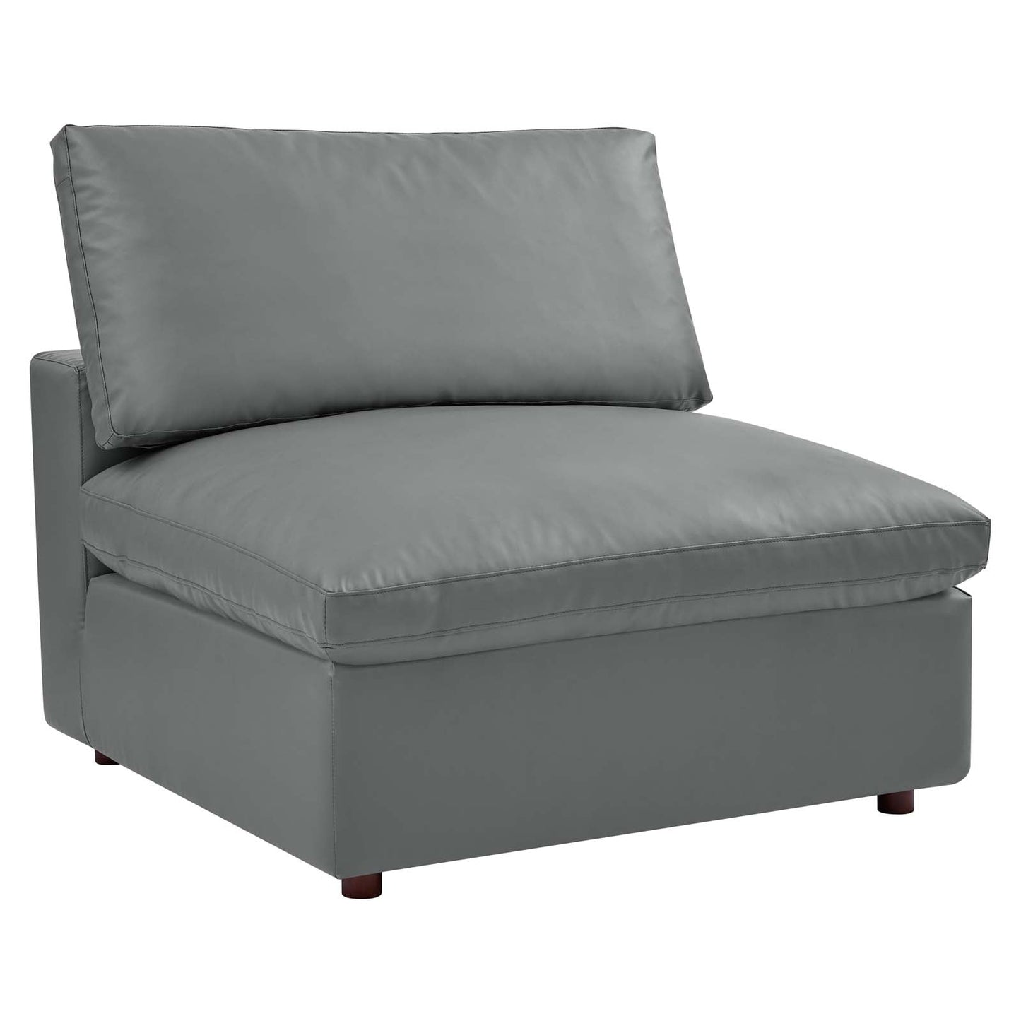 Commix 8-Piece Down Filled Overstuffed Vegan Leather Sectional Sofa by Modway