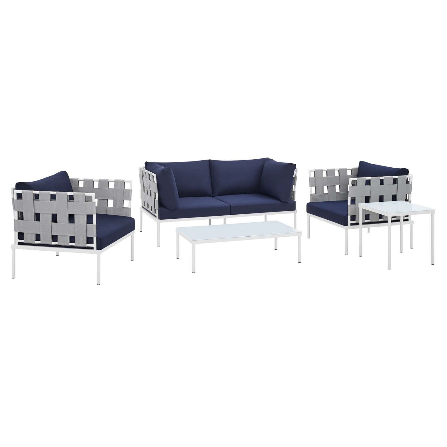 Harmony 5-Piece Sunbrella¨ Outdoor Patio Aluminum Furniture Set by Modway