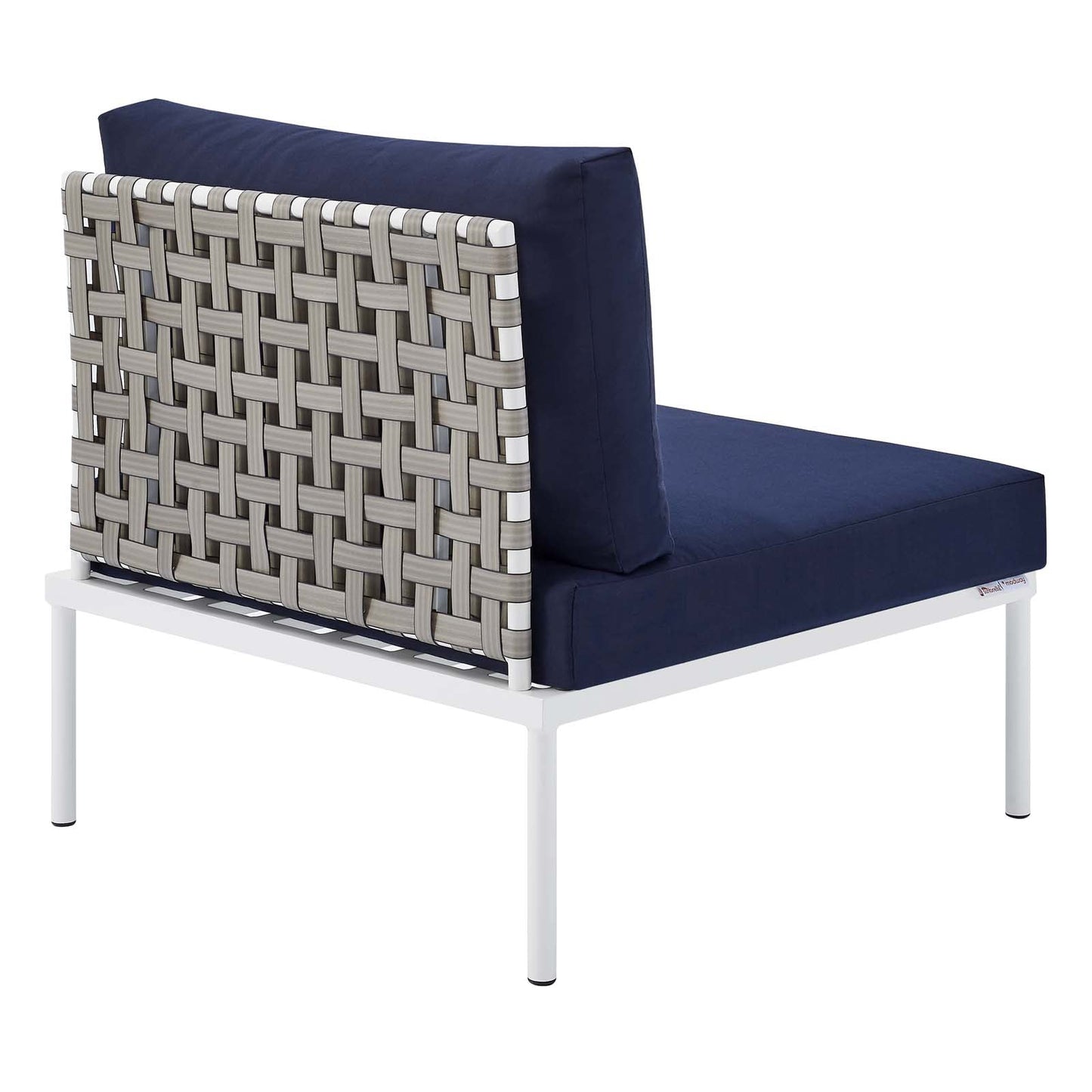 Harmony 6-Piece Sunbrella¨ Basket Weave Outdoor Patio Aluminum Seating Set by Modway