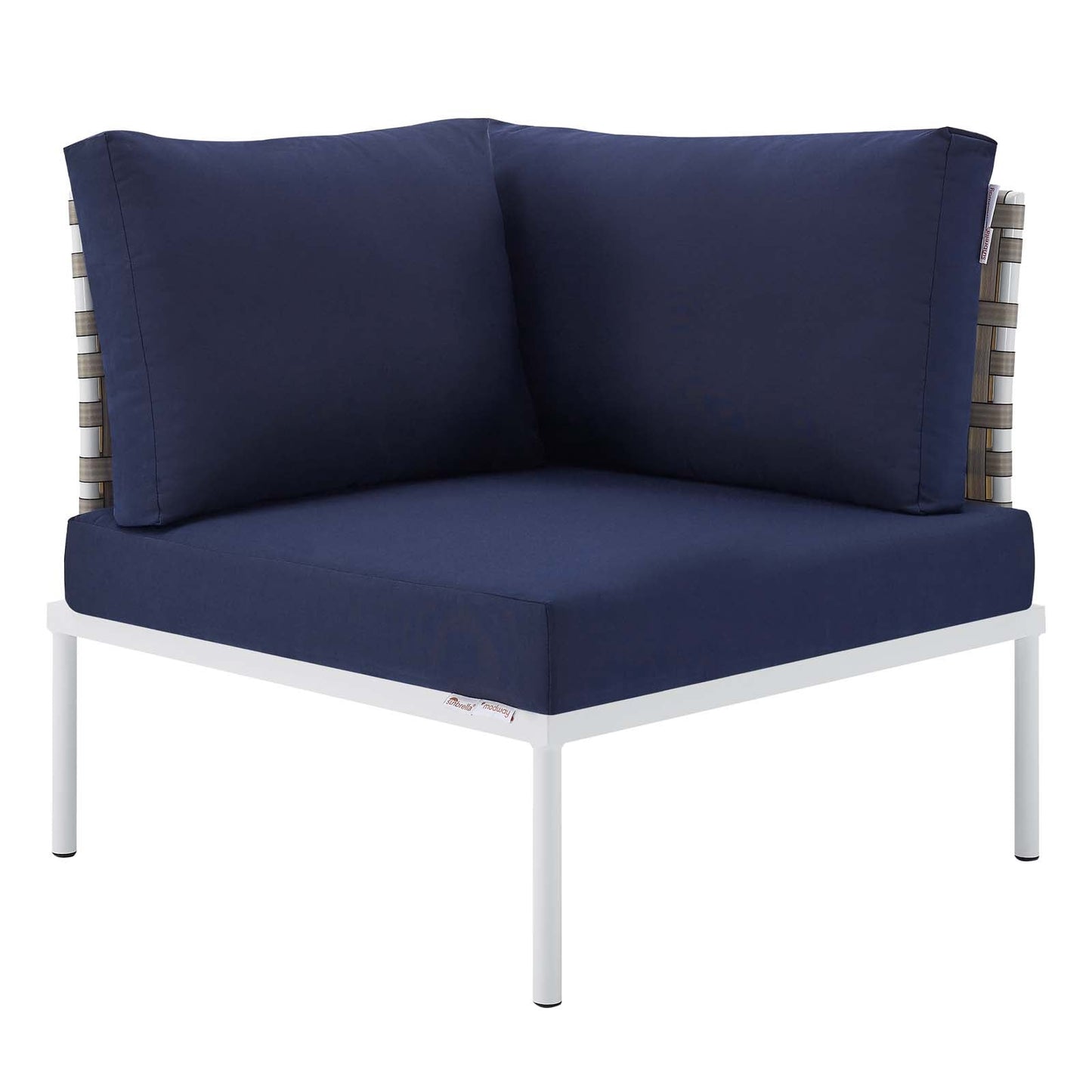 Harmony 6-Piece Sunbrella¨ Basket Weave Outdoor Patio Aluminum Seating Set by Modway