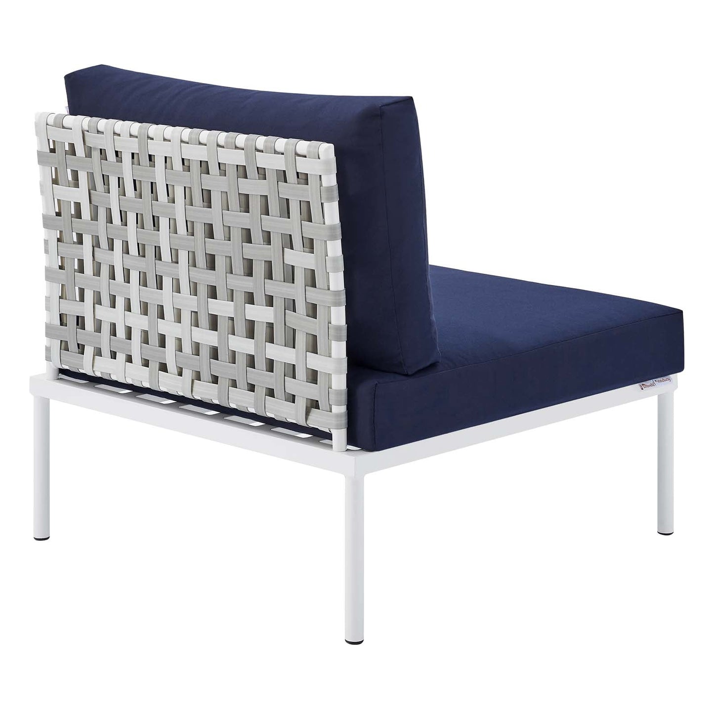 Harmony 7-Piece Sunbrella¨ Basket Weave Outdoor Patio Aluminum Sectional Sofa Set by Modway