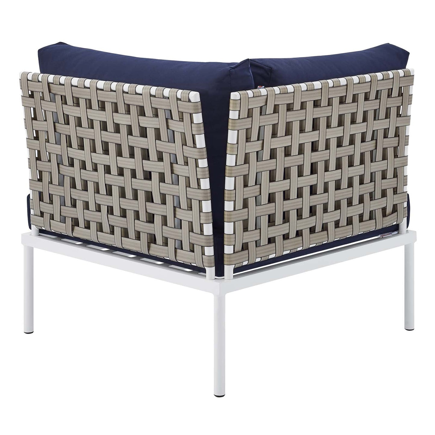 Harmony 7-Piece Sunbrella¨ Basket Weave Outdoor Patio Aluminum Sectional Sofa Set by Modway