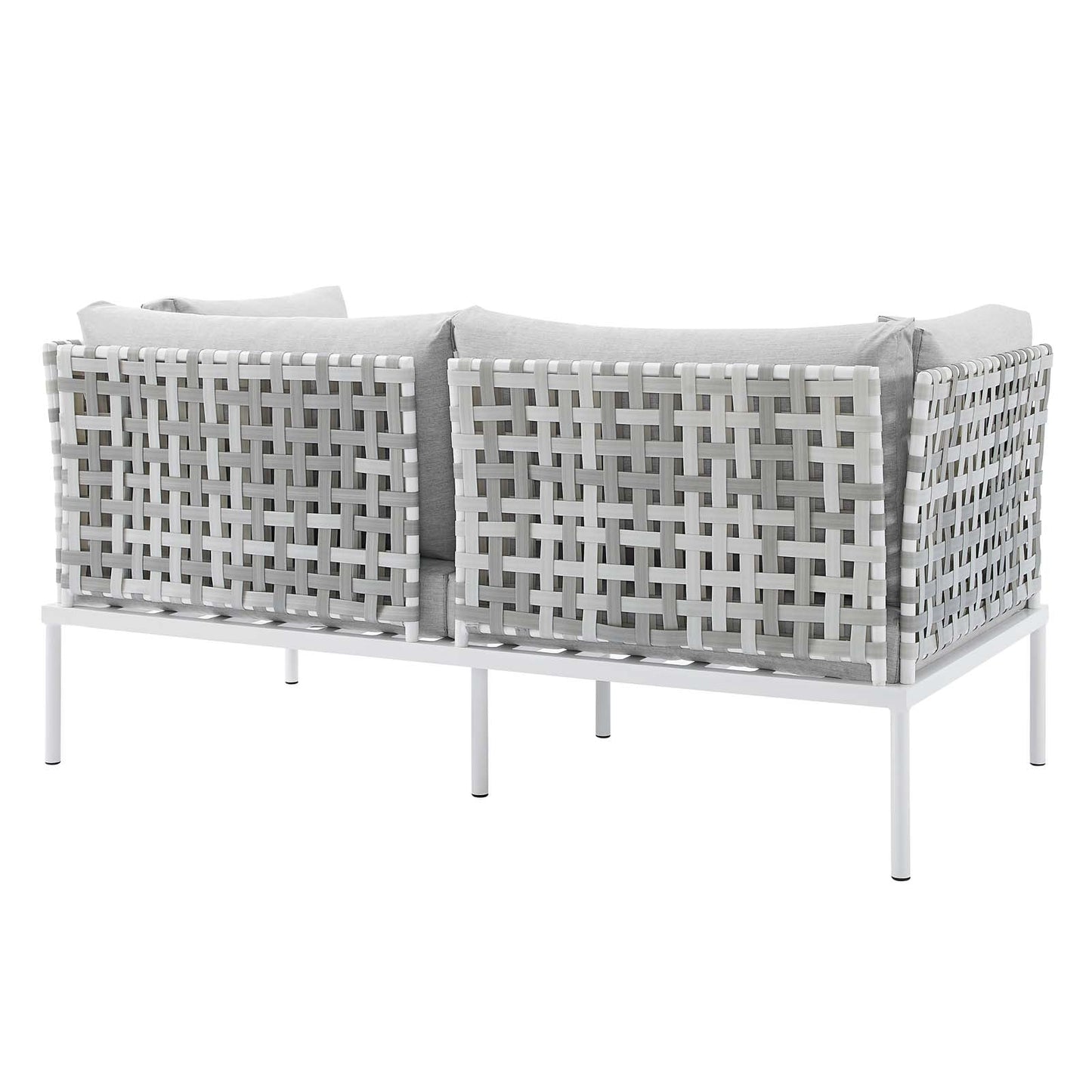Harmony 8-Piece Sunbrella¨ Basket Weave Outdoor Patio Aluminum Seating Set by Modway