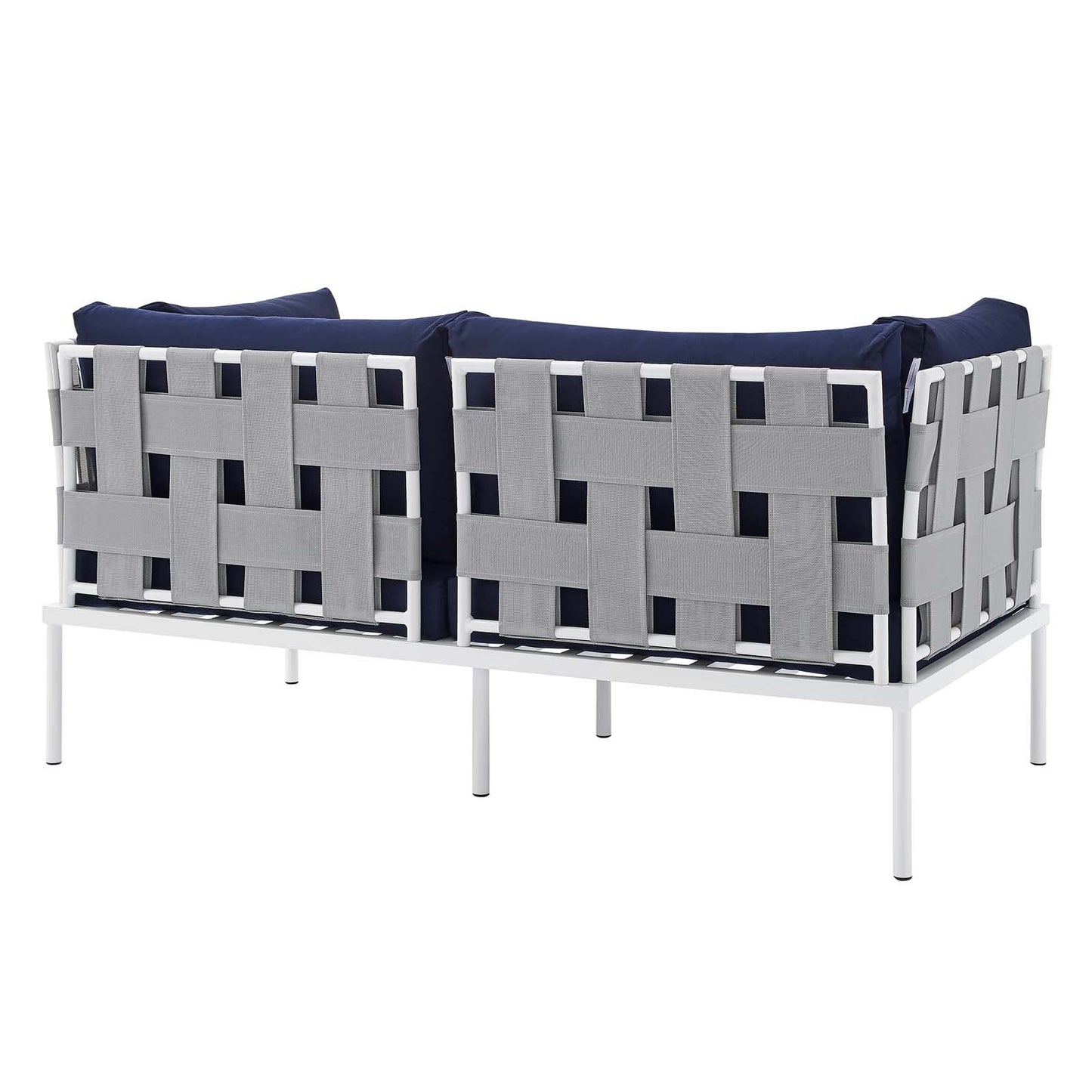 Harmony 8-Piece Sunbrella¨ Outdoor Patio Aluminum Seating Set by Modway