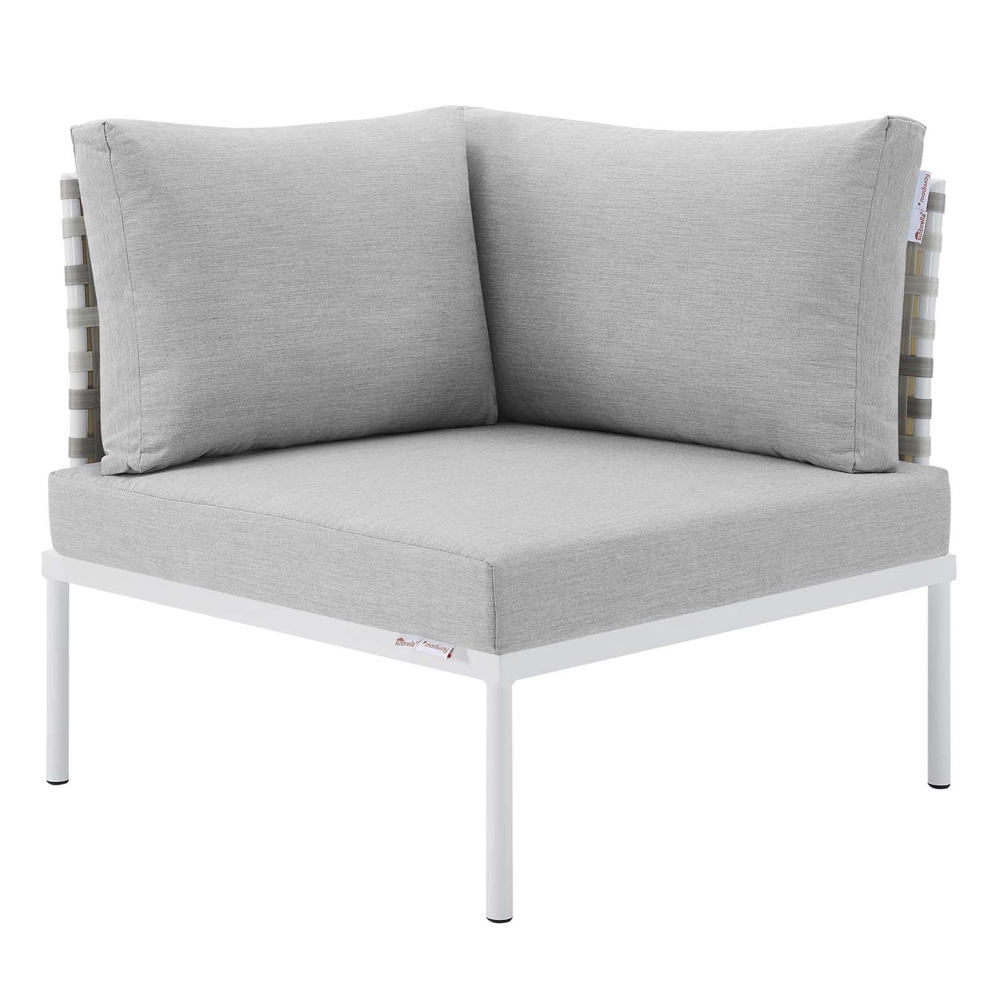 Harmony 10-Piece Sunbrella¨ Basket Weave Outdoor Patio Aluminum Sectional Sofa Set by Modway