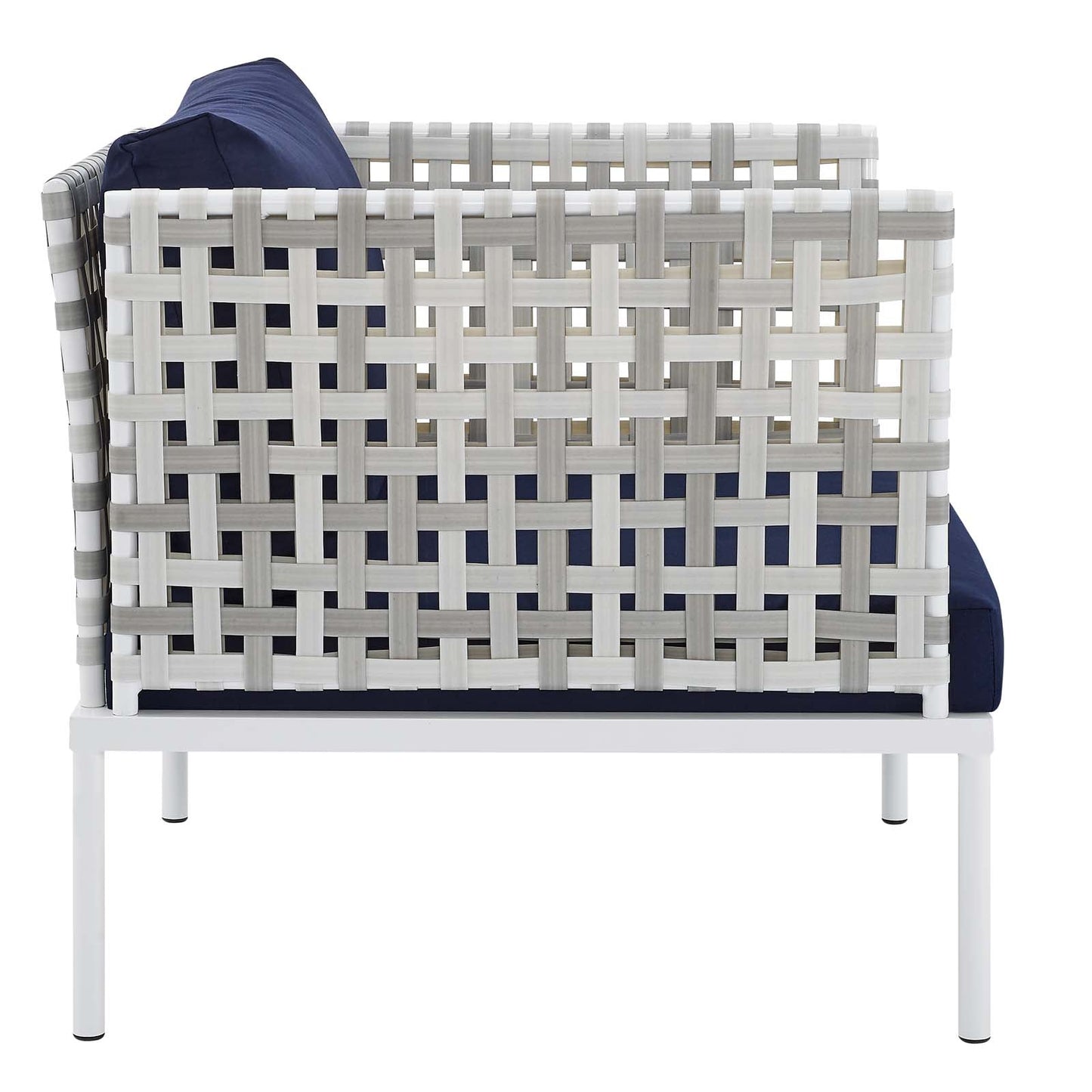 Harmony 10-Piece Sunbrella¨ Basket Weave Outdoor Patio Aluminum Sectional Sofa Set by Modway