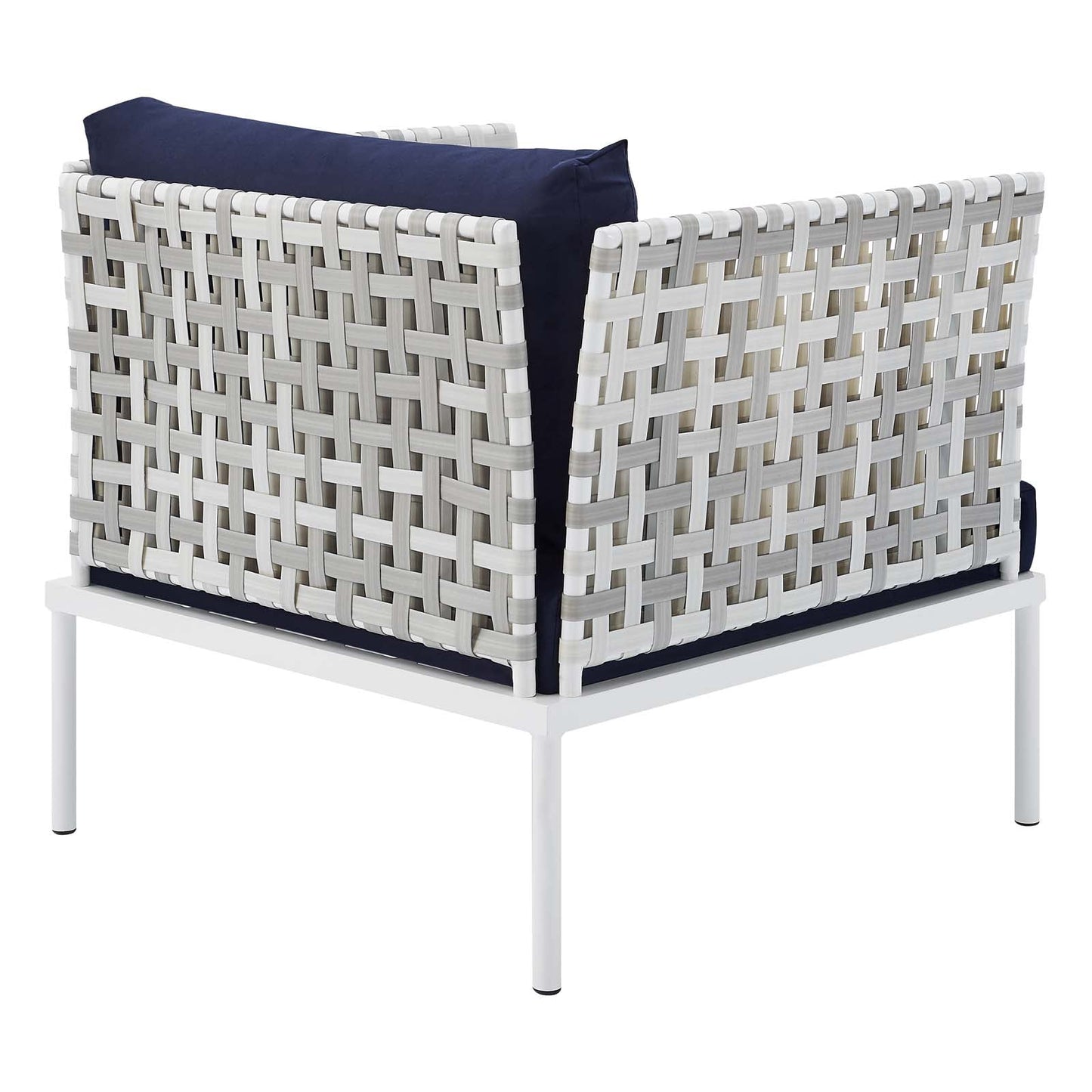Harmony 10-Piece Sunbrella¨ Basket Weave Outdoor Patio Aluminum Sectional Sofa Set by Modway