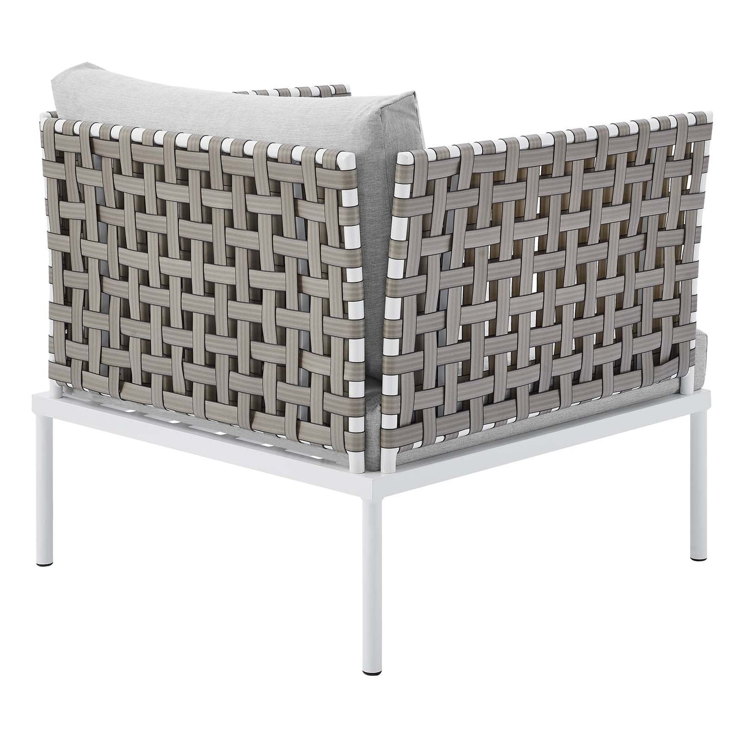 Harmony Sunbrella¨ Basket Weave Outdoor Patio Aluminum Armchair by Modway