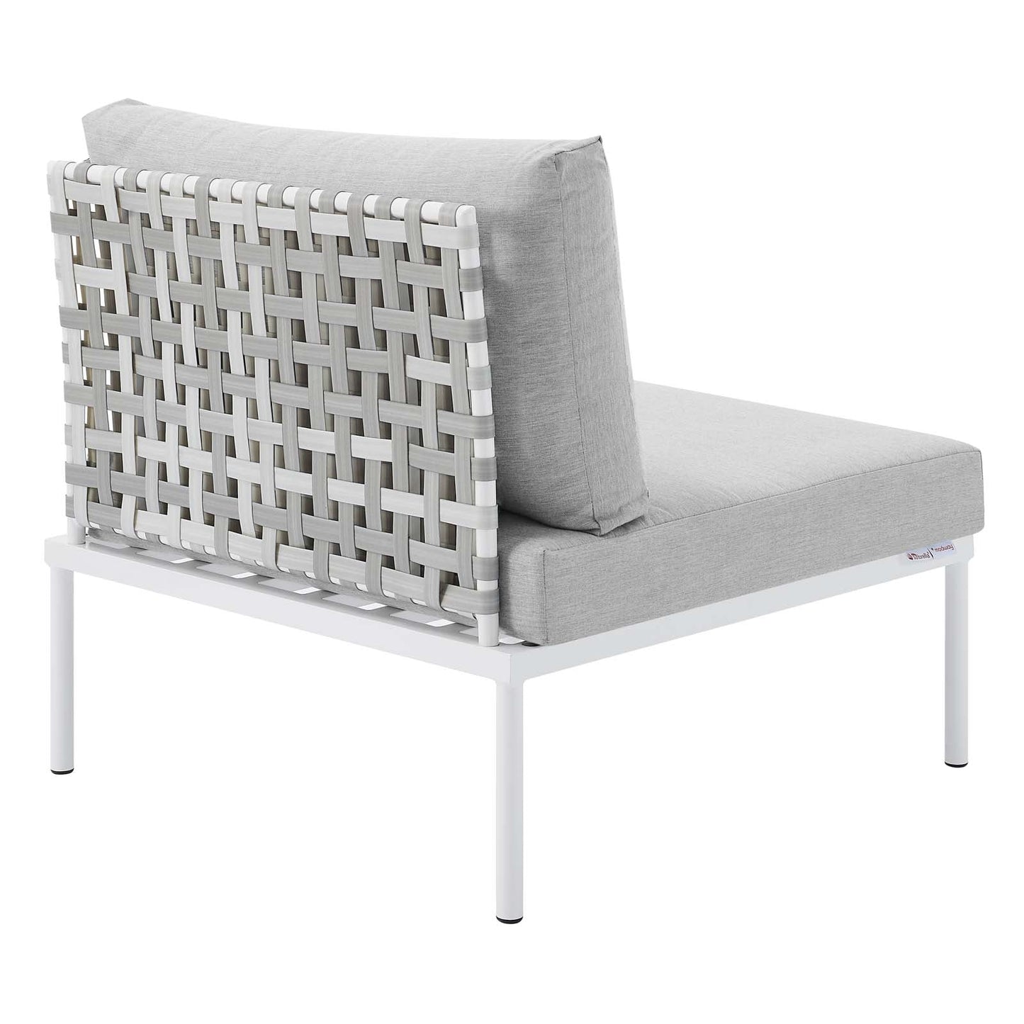 Harmony Sunbrella¨ Basket Weave Outdoor Patio Aluminum Armless Chair by Modway