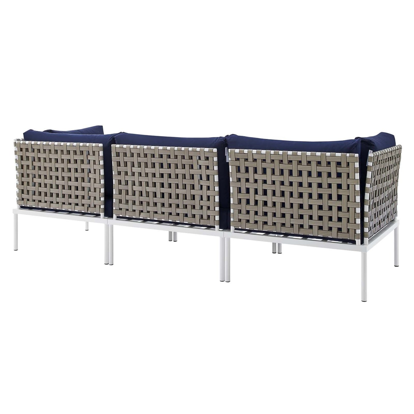 Harmony Sunbrella¨ Basket Weave Outdoor Patio Aluminum Sofa by Modway
