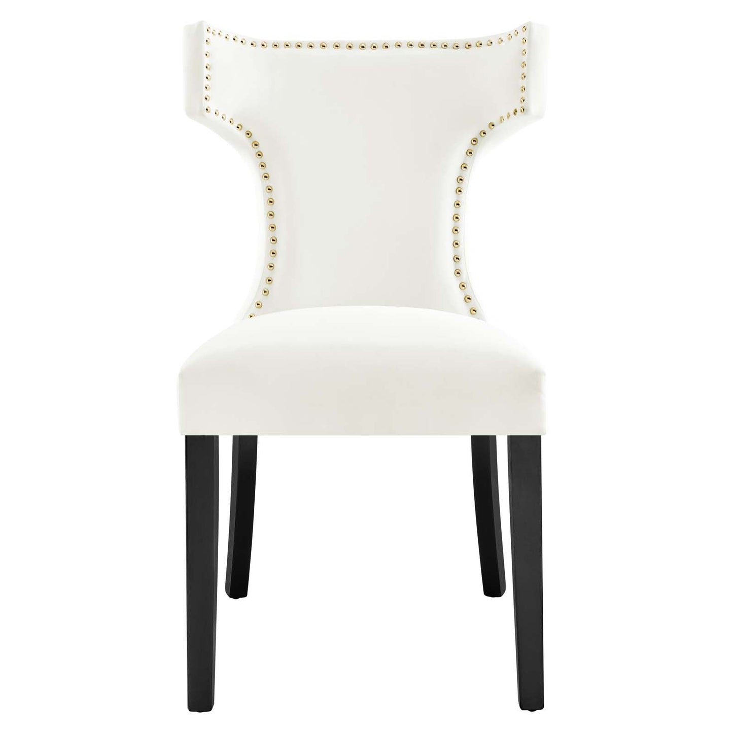 Curve Performance Velvet Dining Chairs Set of 2 by Modway