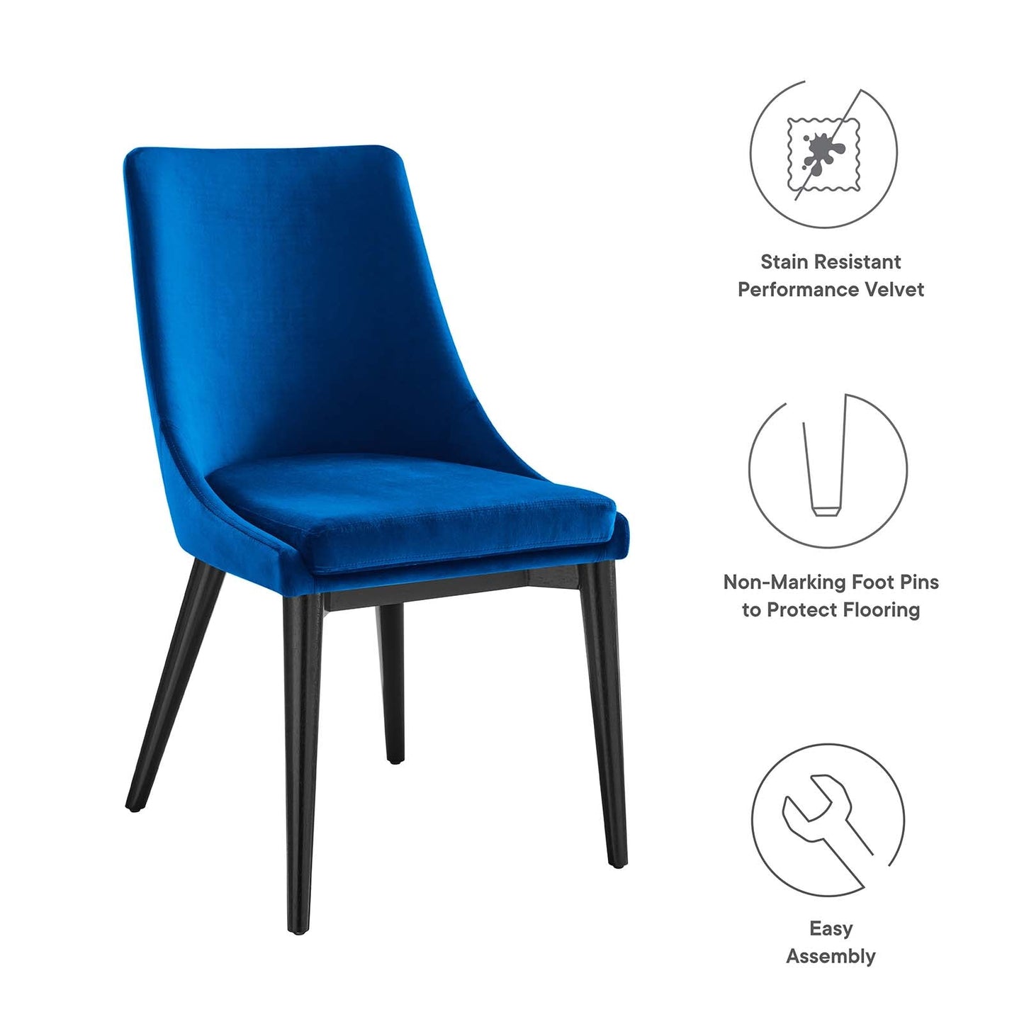 Viscount Performance Velvet Dining Chair by Modway