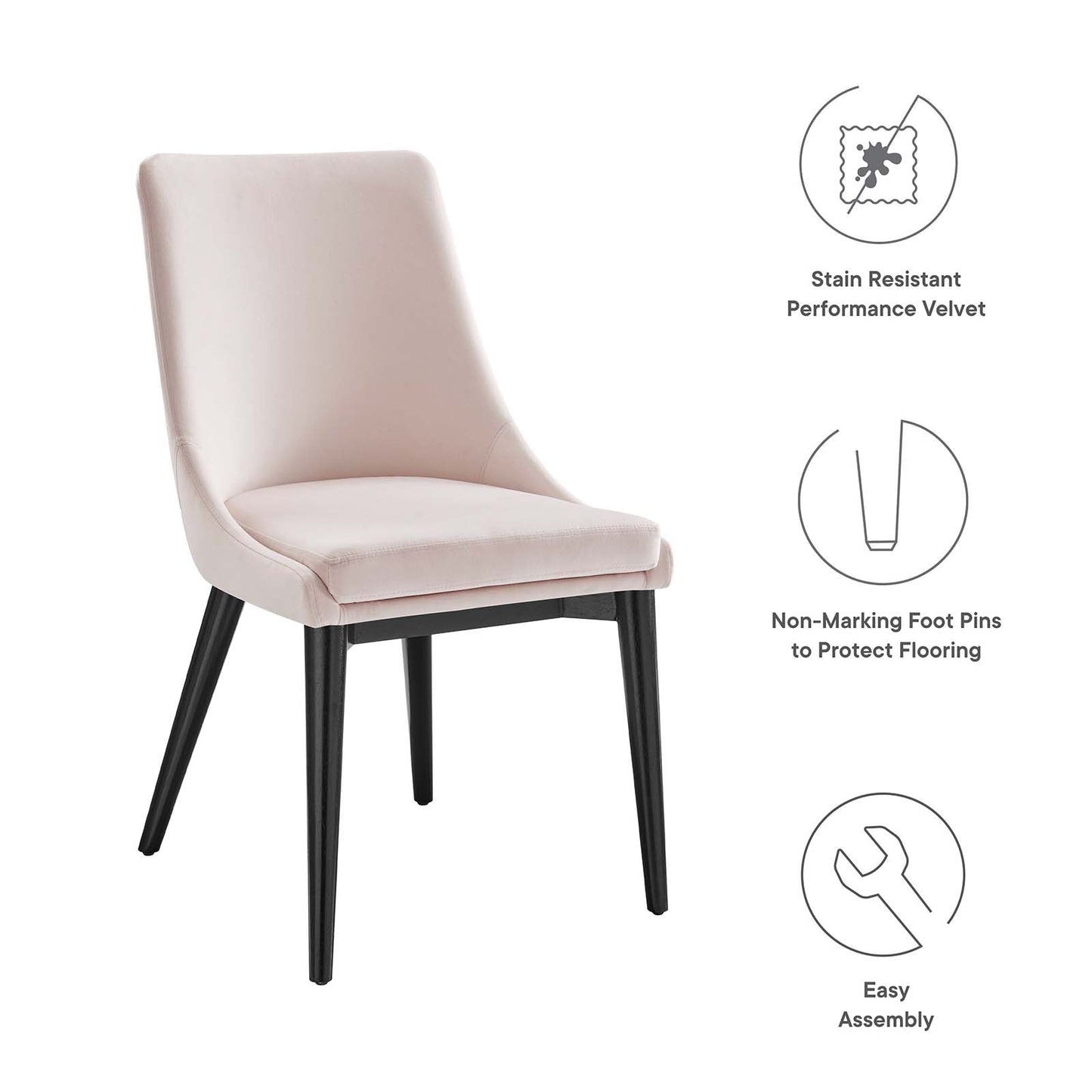 Viscount Performance Velvet Dining Chair by Modway
