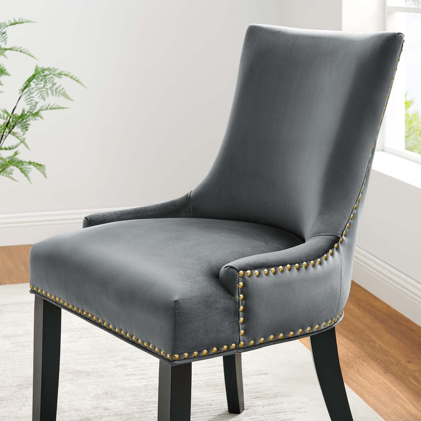 Marquis Performance Velvet Dining Chairs Set of 2 by Modway