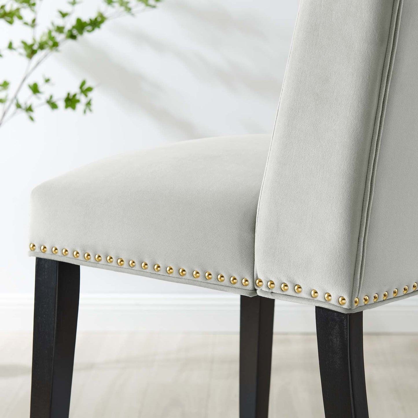 Baron Performance Velvet Dining Chairs Set of 2 by Modway