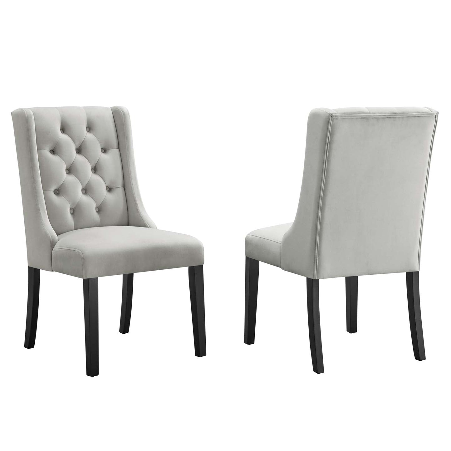 Baronet Performance Velvet Dining Chairs Set of 2 by Modway