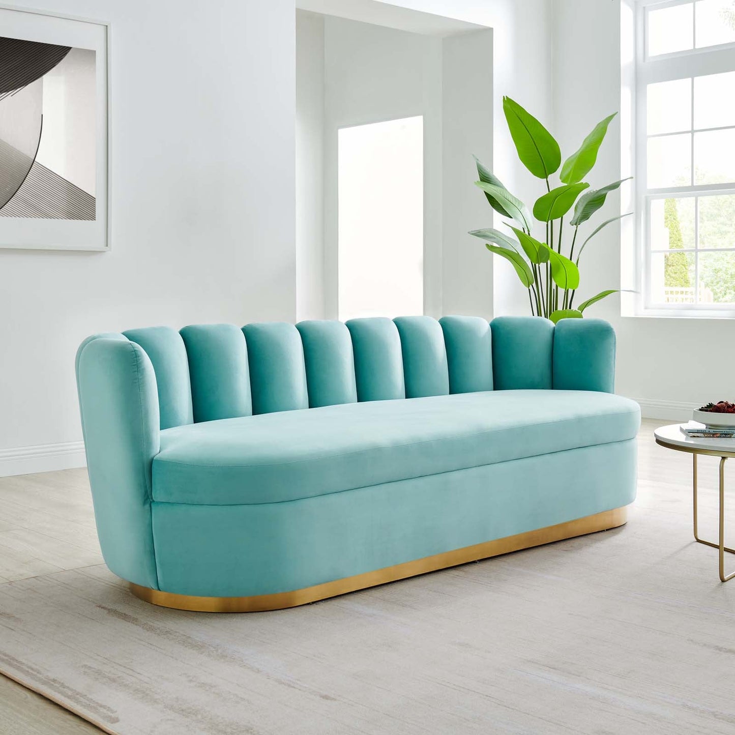 Victoria Channel Tufted Performance Velvet Sofa by Modway