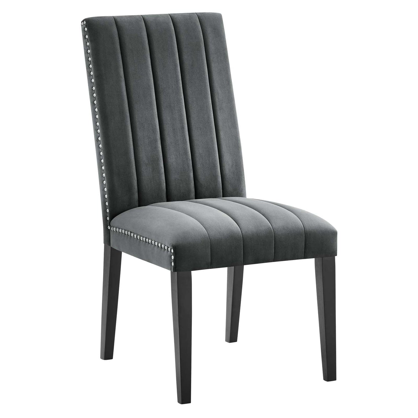 Catalyst Performance Velvet Dining Side Chairs Set of 2 by Modway