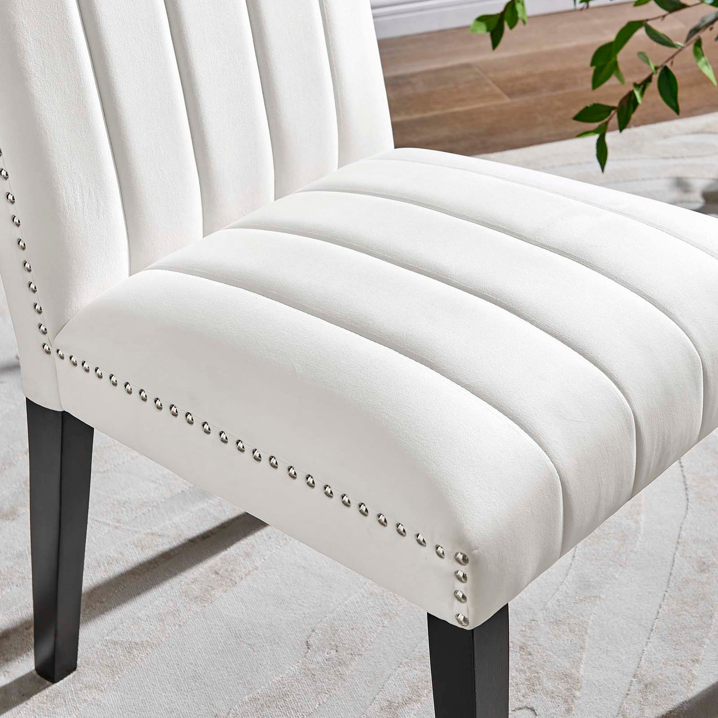 Catalyst Performance Velvet Dining Side Chairs Set of 2 by Modway
