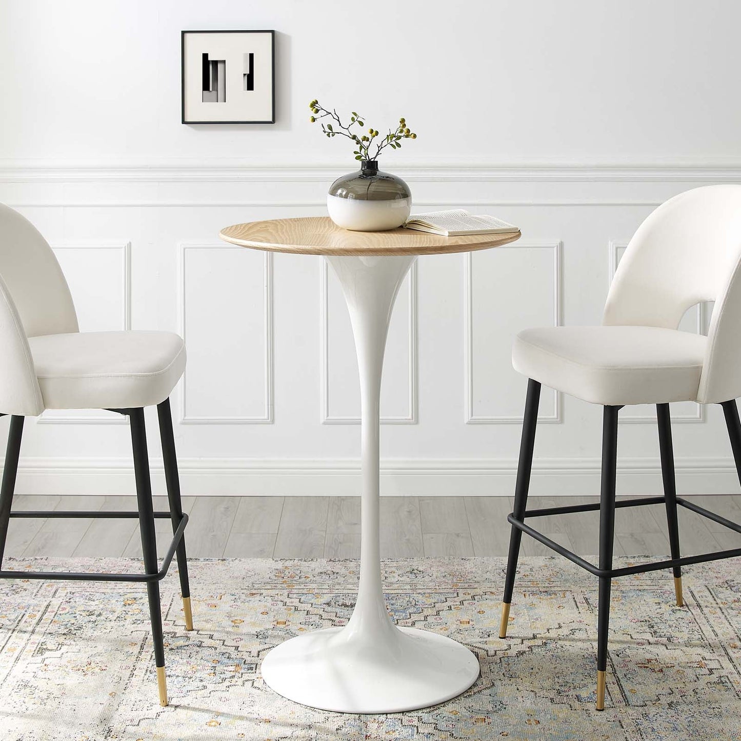 Lippa 28" Round Wood Bar Table by Modway