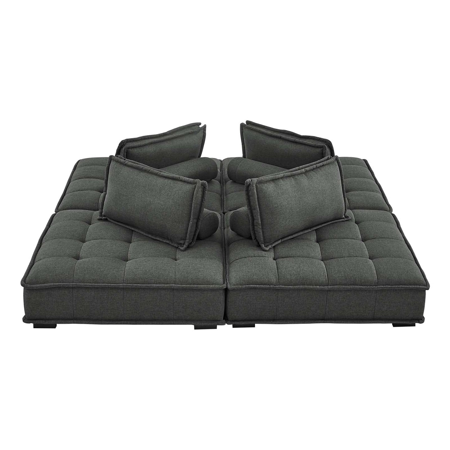 Saunter 4-Piece Tufted Fabric Fabric Sectional Sofa by Modway