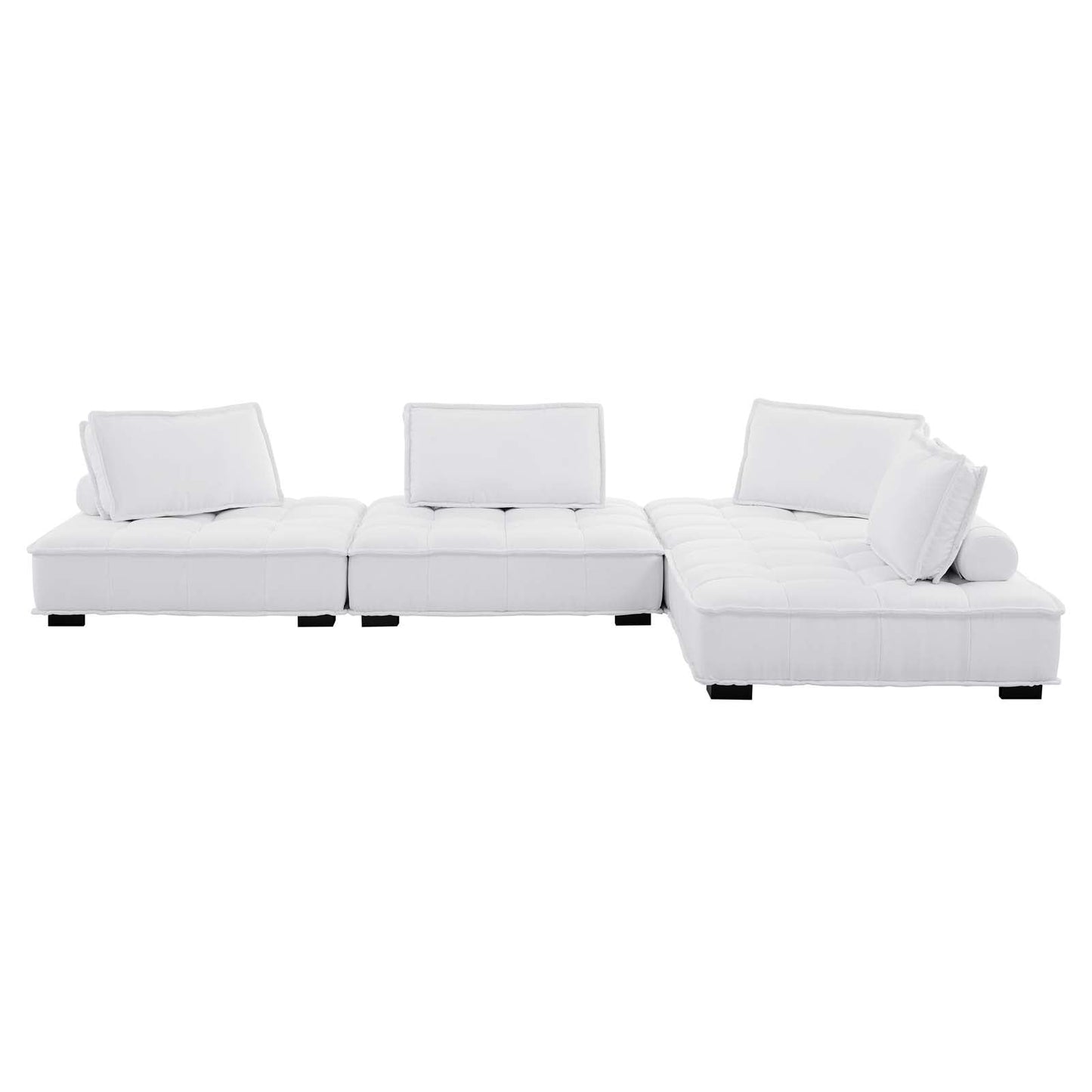 Saunter 4-Piece Tufted Fabric Fabric Sectional Sofa by Modway