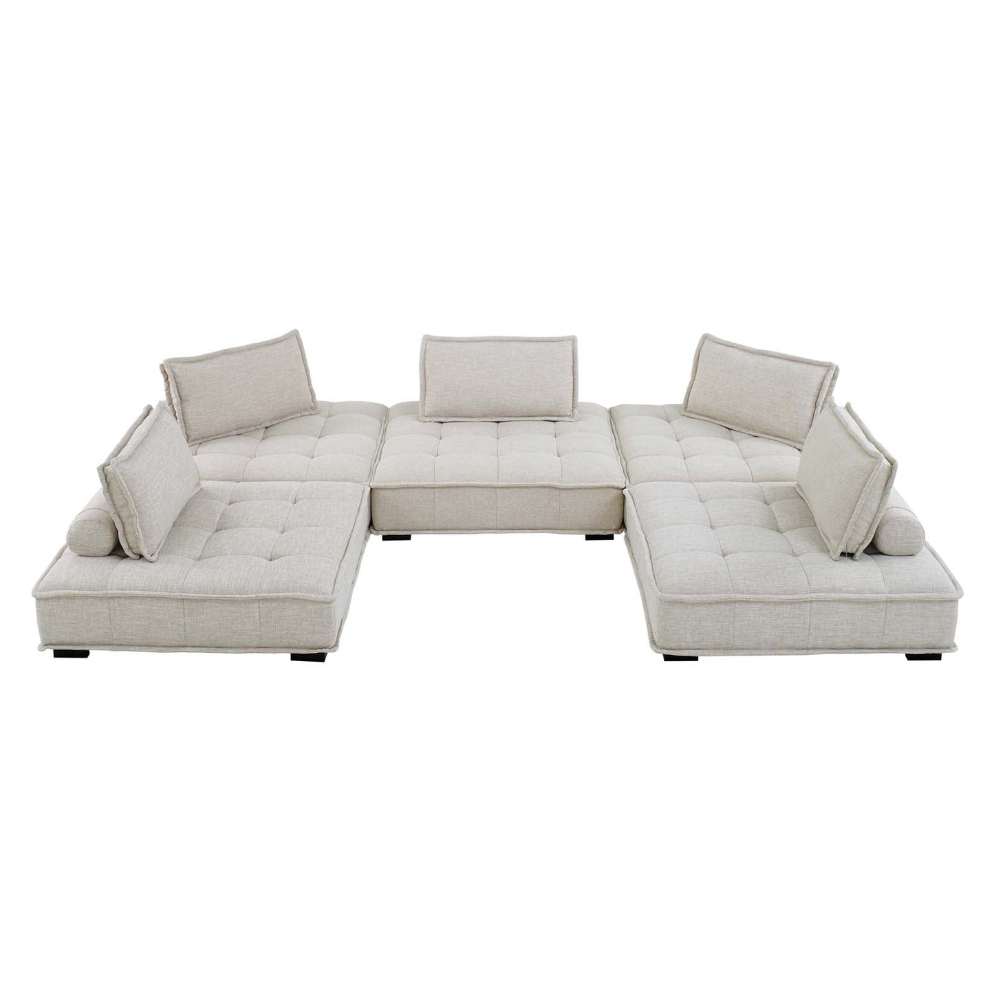 Saunter 5-Piece Tufted Fabric Fabric Sectional Sofa by Modway