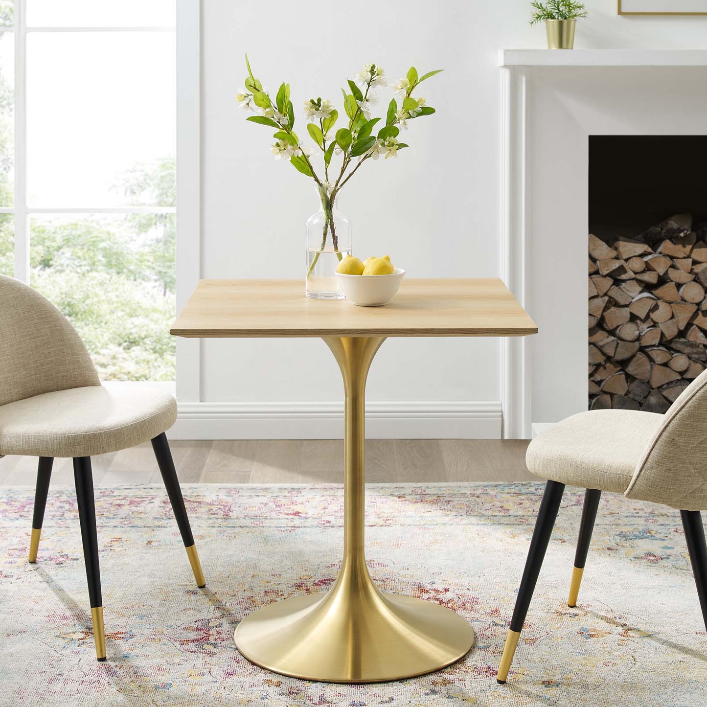 Lippa 28" Square Wood Dining Table by Modway
