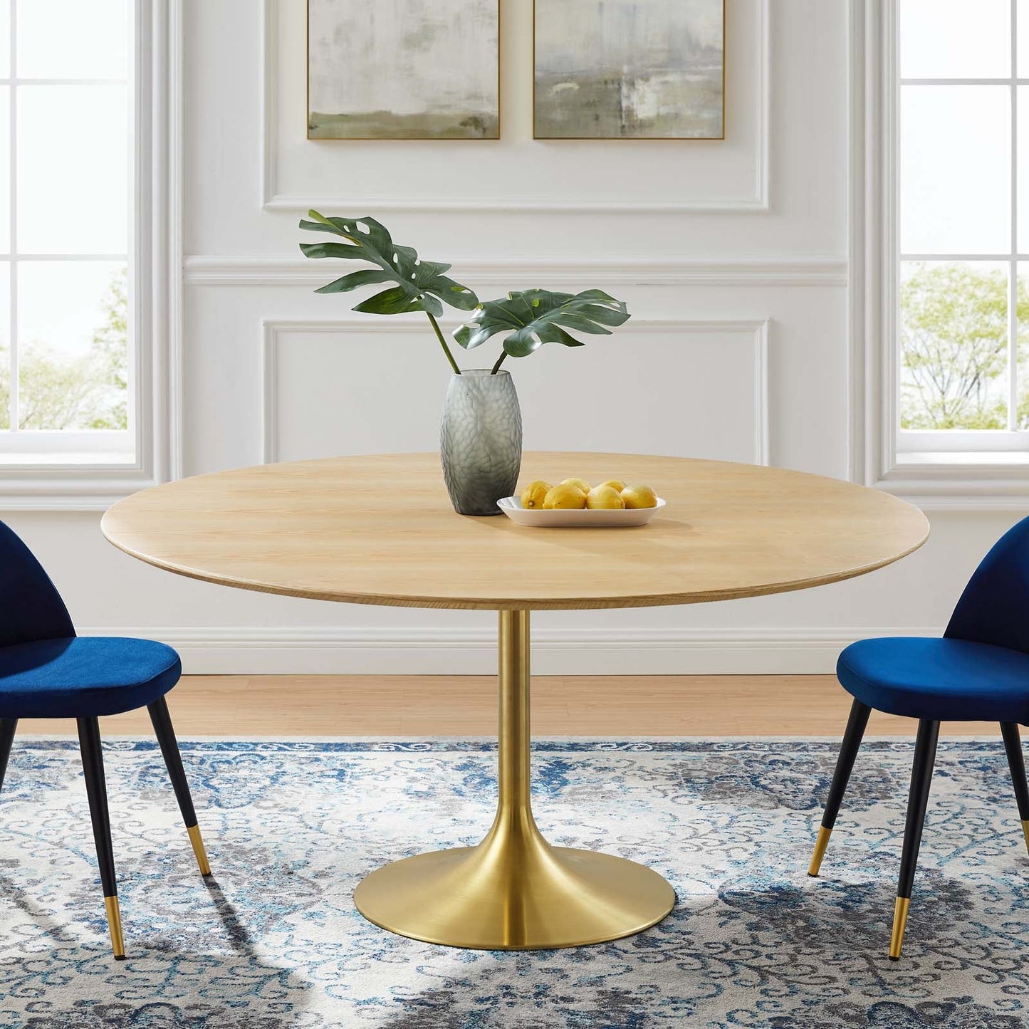 Lippa 60" Round Wood Dining Table by Modway