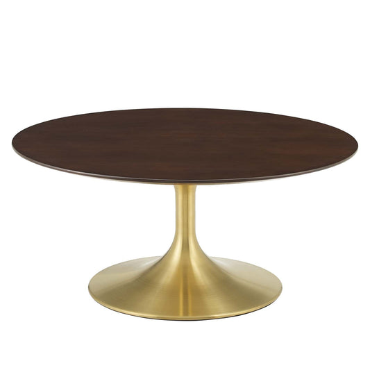 Lippa 36" Round Wood Coffee Table by Modway