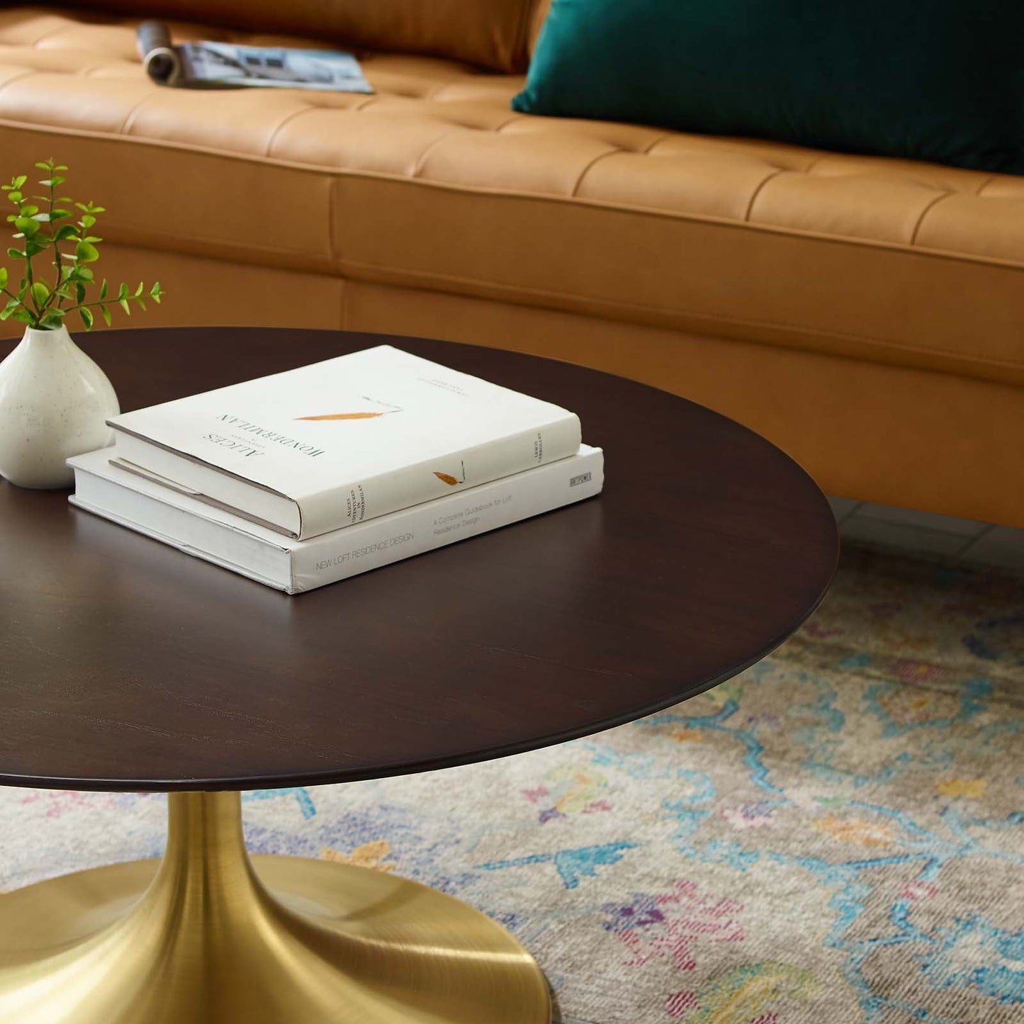 Lippa 36" Round Wood Coffee Table by Modway