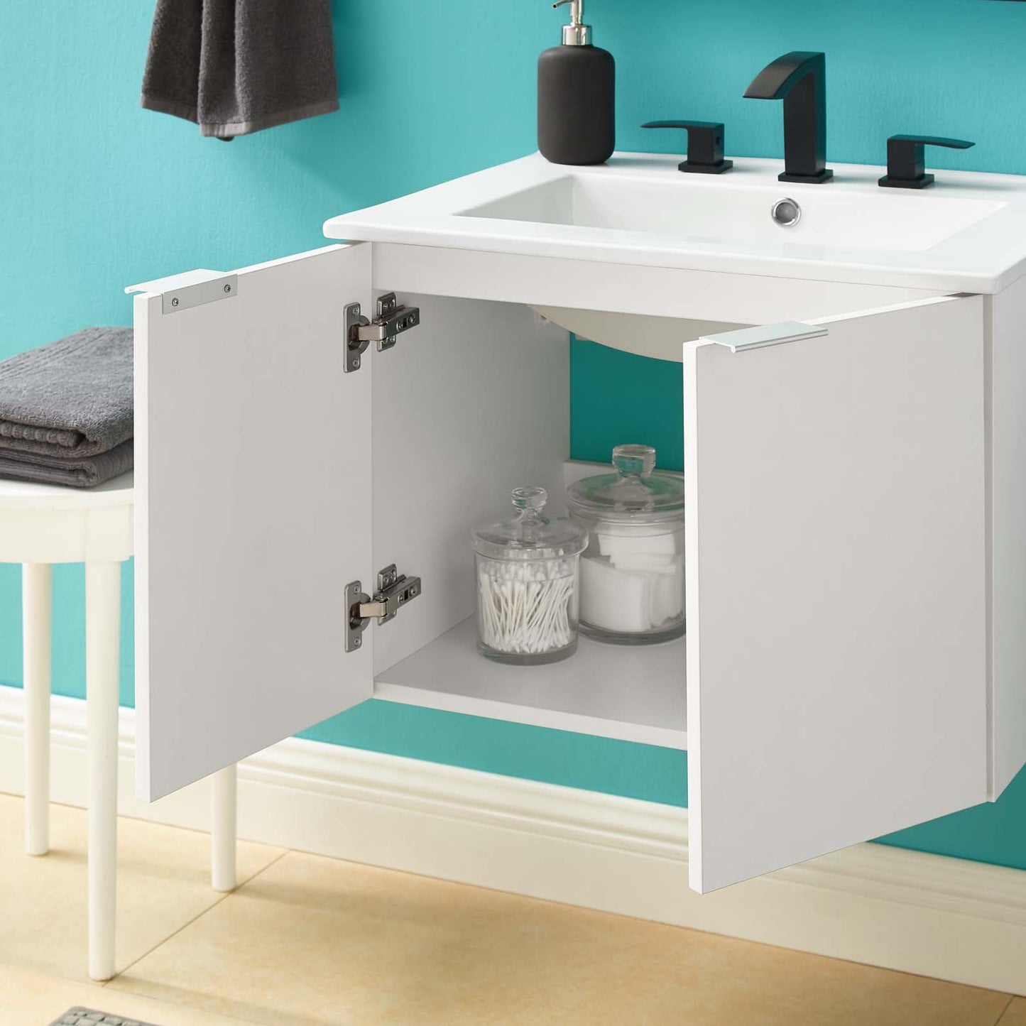 Maybelle 24" Wall-Mount Bathroom Vanity by Modway