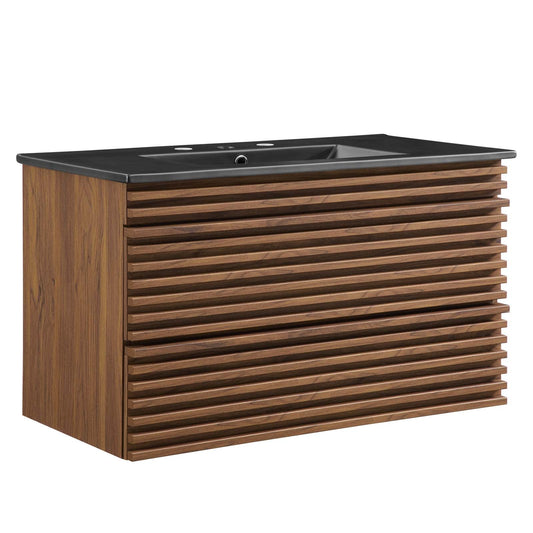 Render 36" Wall-Mount Bathroom Vanity by Modway
