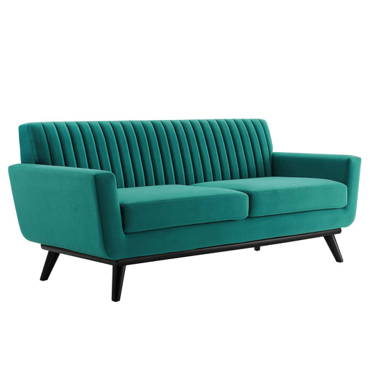 Engage Channel Tufted Performance Velvet Loveseat by Modway