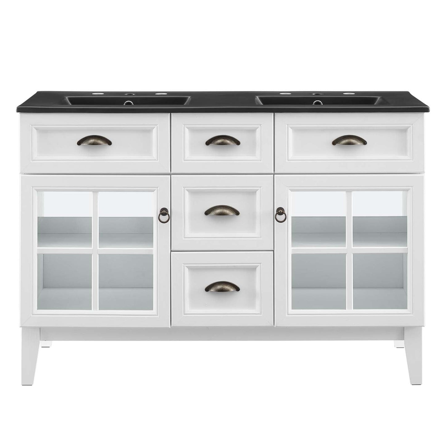 Isle 48" Double Bathroom Vanity Cabinet by Modway