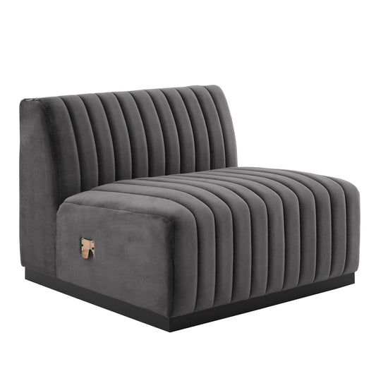 Conjure Channel Tufted Performance Velvet Armless Chair by Modway