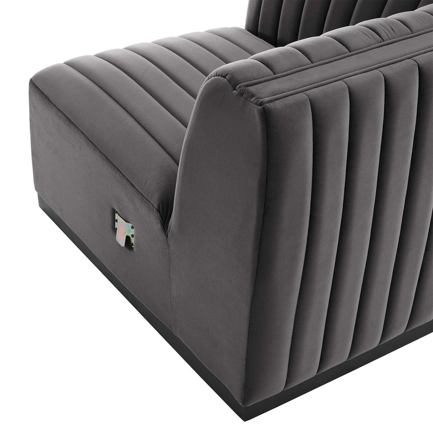 Conjure Channel Tufted Performance Velvet Left Corner Chair by Modway