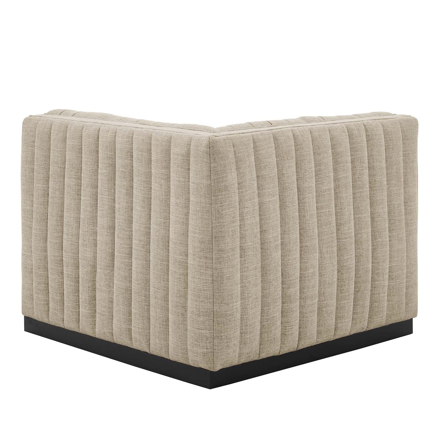 Conjure Channel Tufted Upholstered Fabric Left Corner Chair by Modway