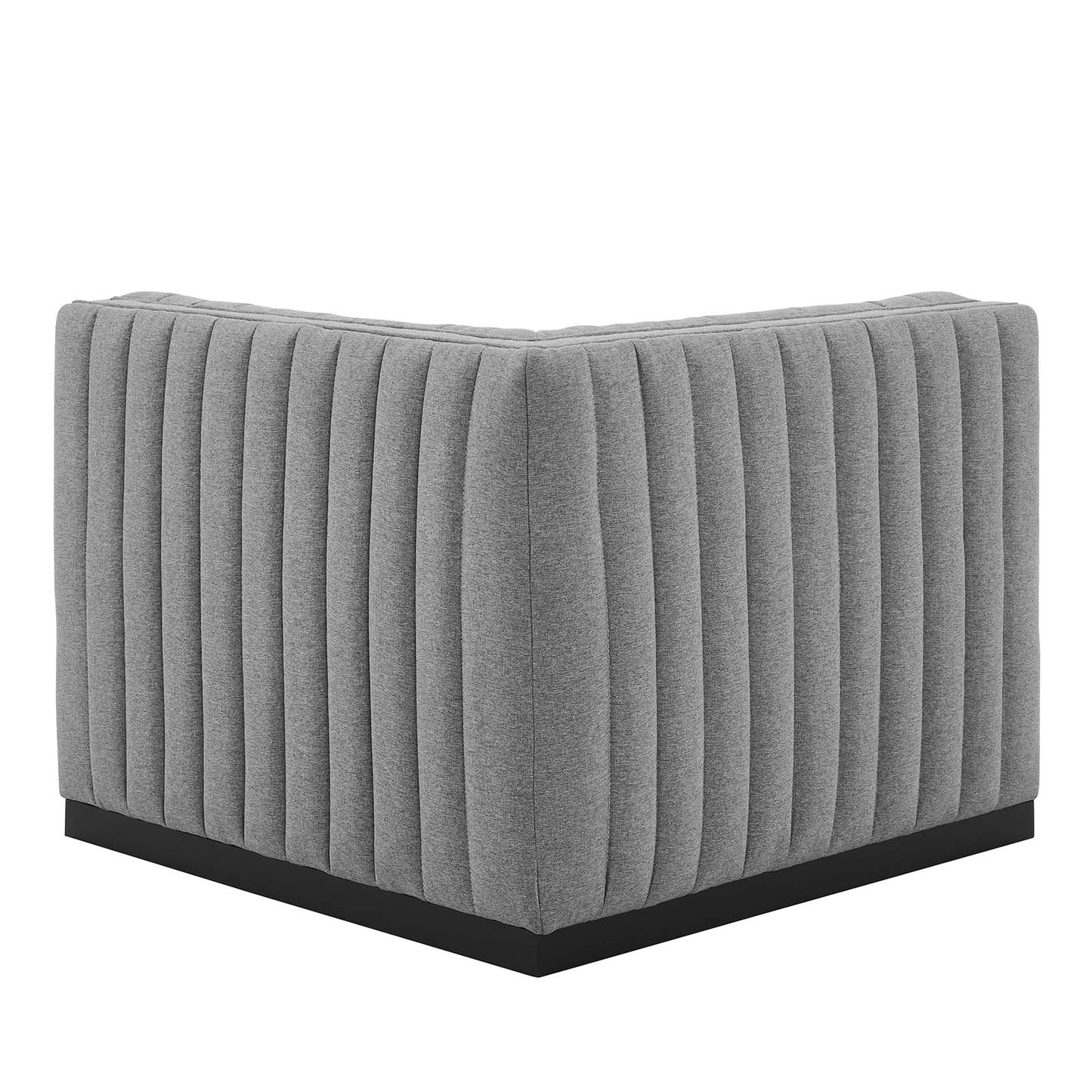 Conjure Channel Tufted Upholstered Fabric Left Corner Chair by Modway